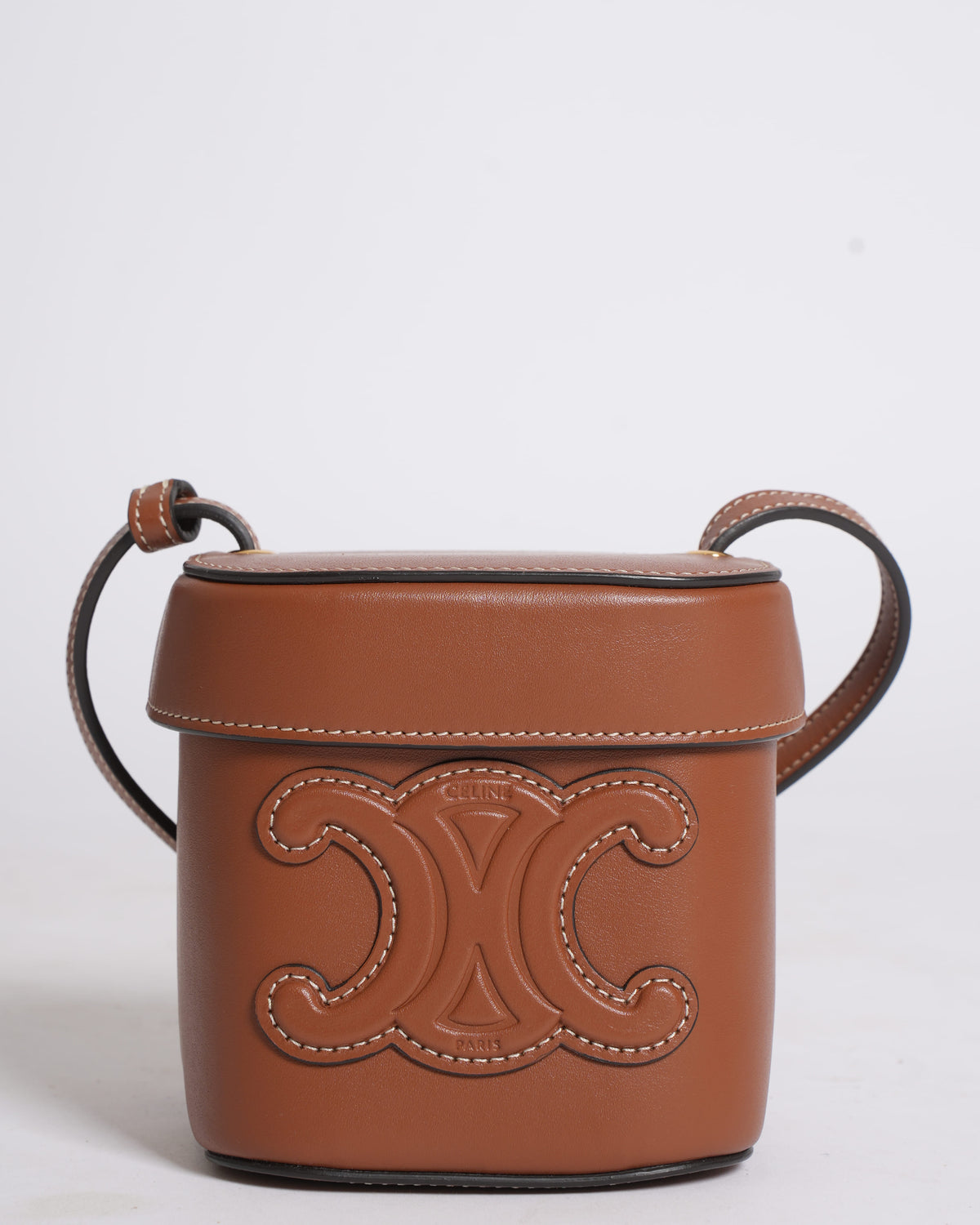 New Celine Small Box Shoulder Triomphe Calf Leather Bag