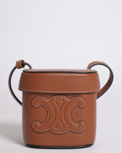 New Celine Small Box Shoulder Triomphe Calf Leather Bag