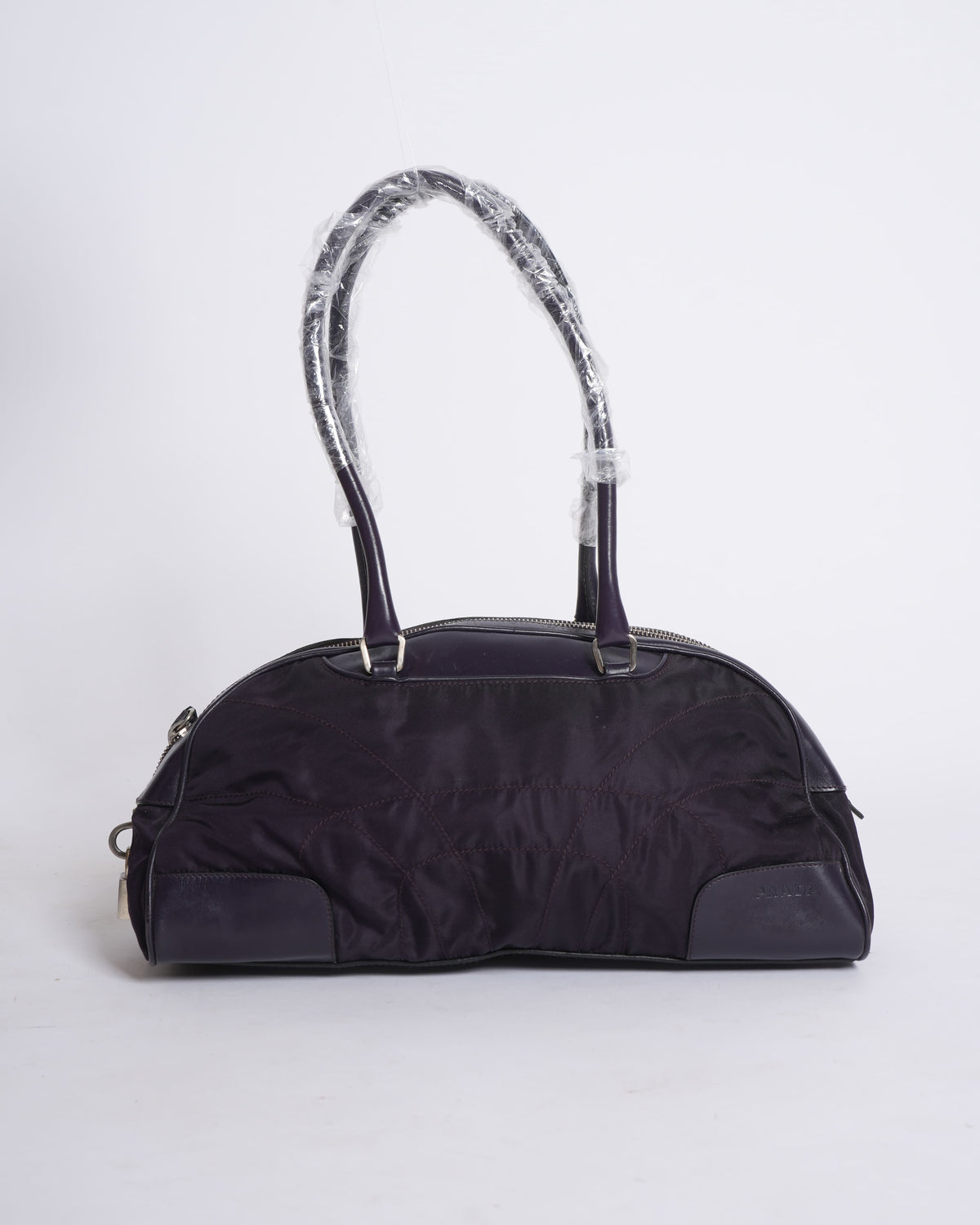Prada logo tessuto nylon mini boston bag