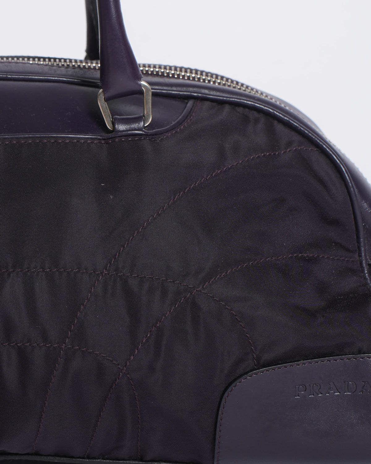 Prada logo tessuto nylon mini boston bag