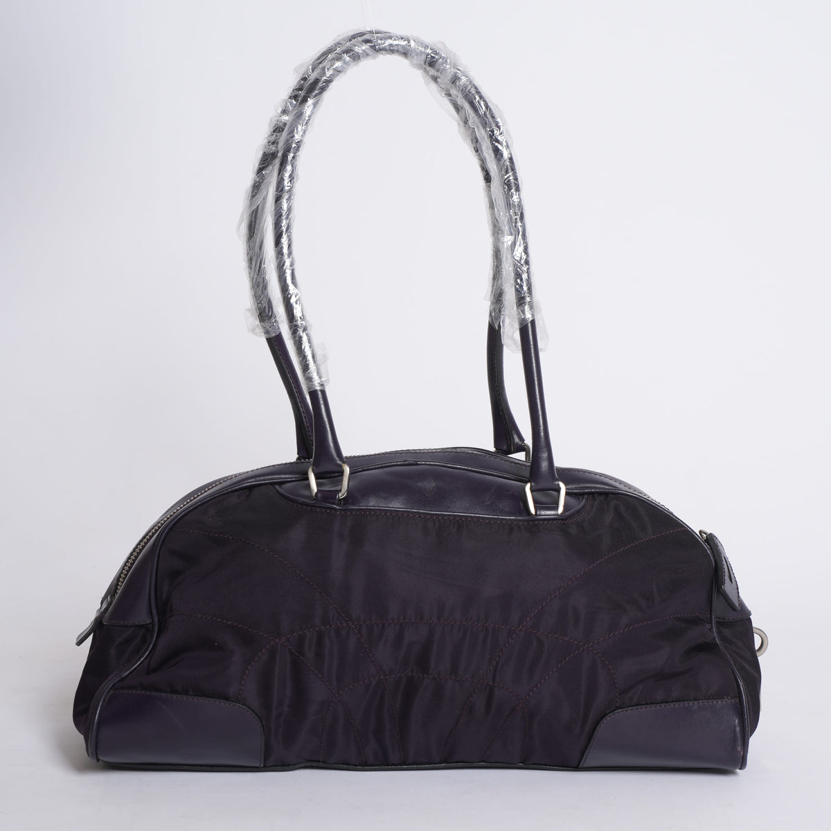 Prada logo tessuto nylon mini boston bag