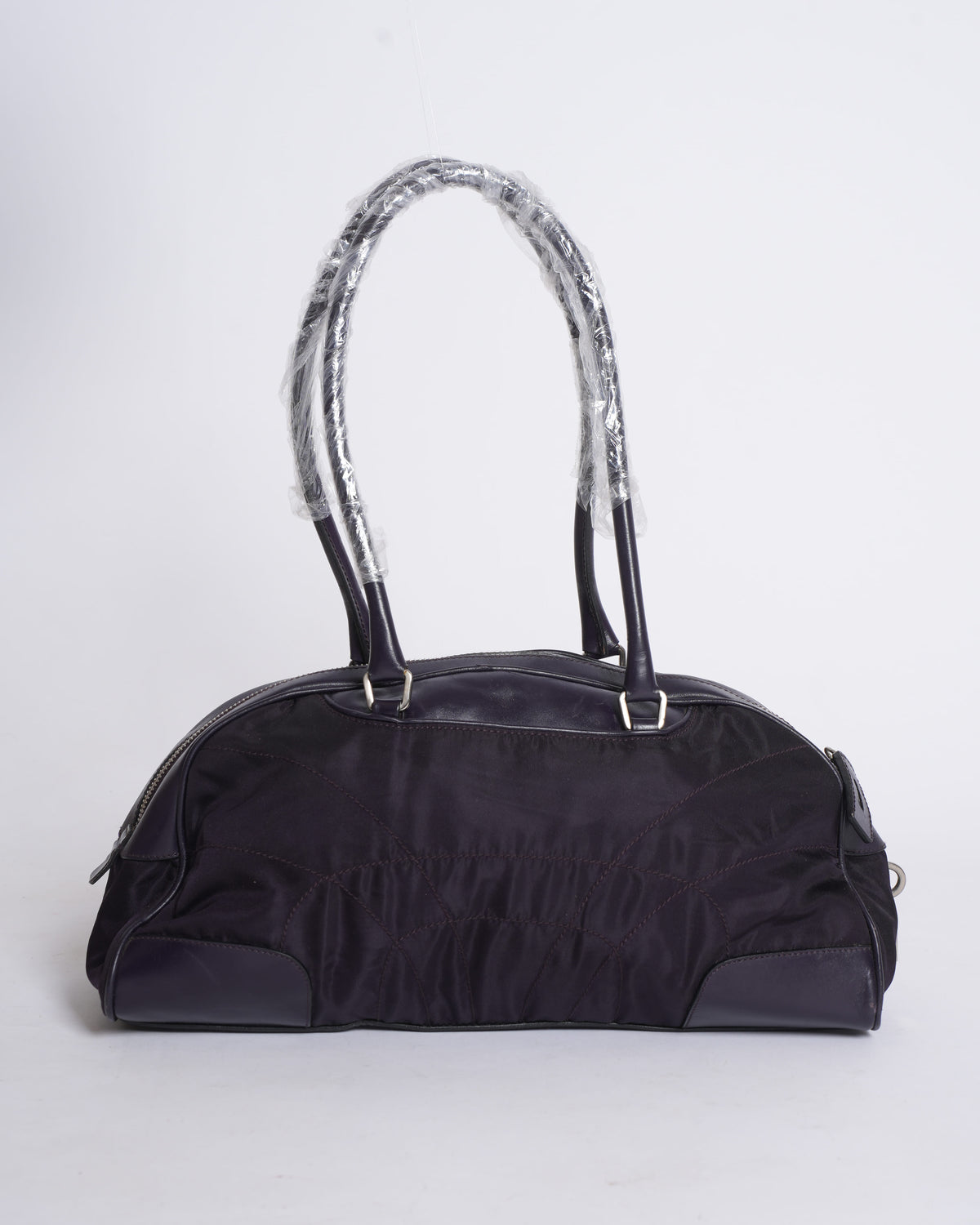 Prada logo tessuto nylon mini boston bag
