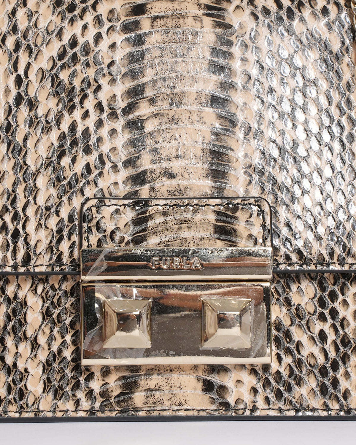 New Furla Snake Embossed Crossbody Bag