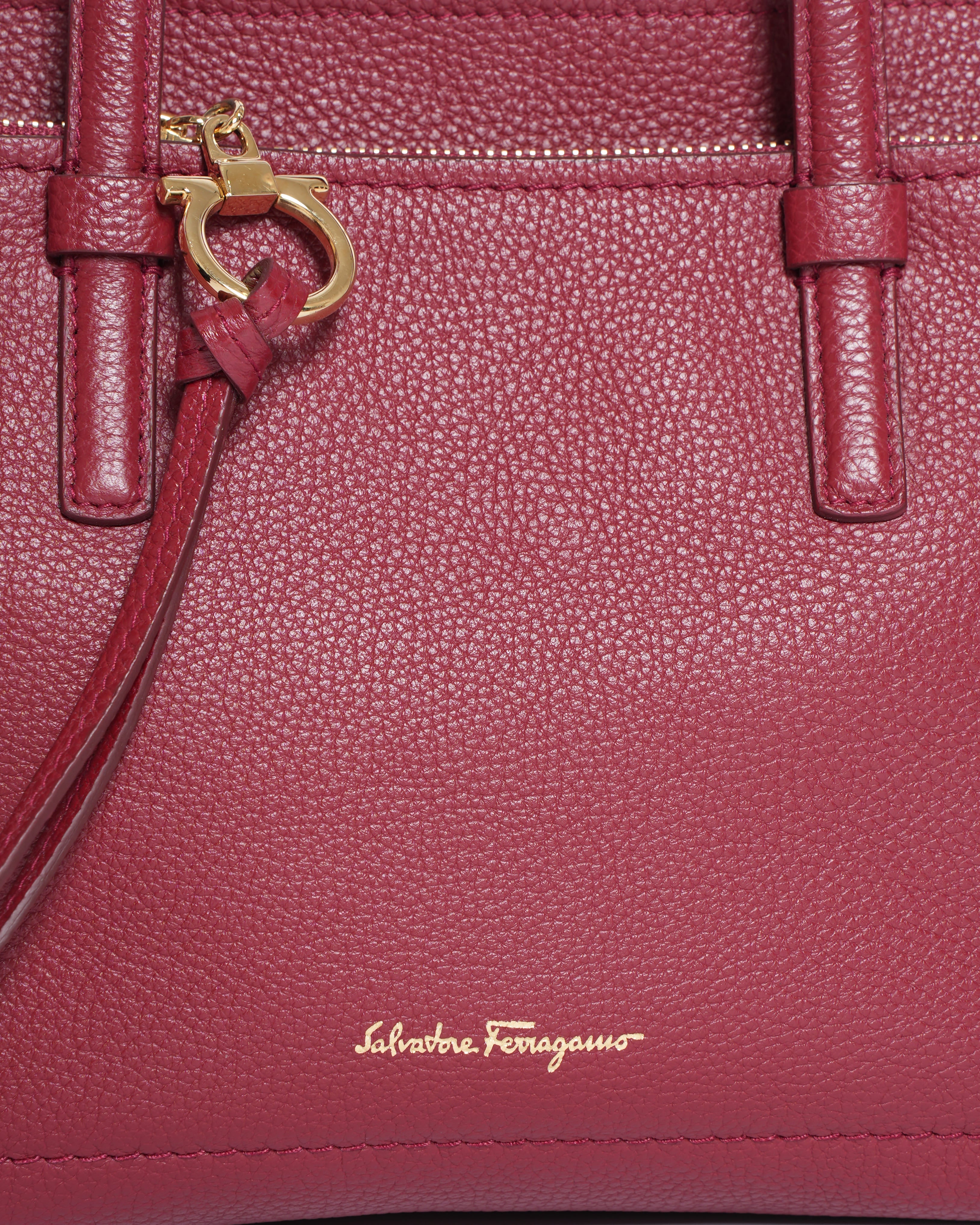 Salvatore Ferragamo Red Smy Small Leather Top Handle Bag