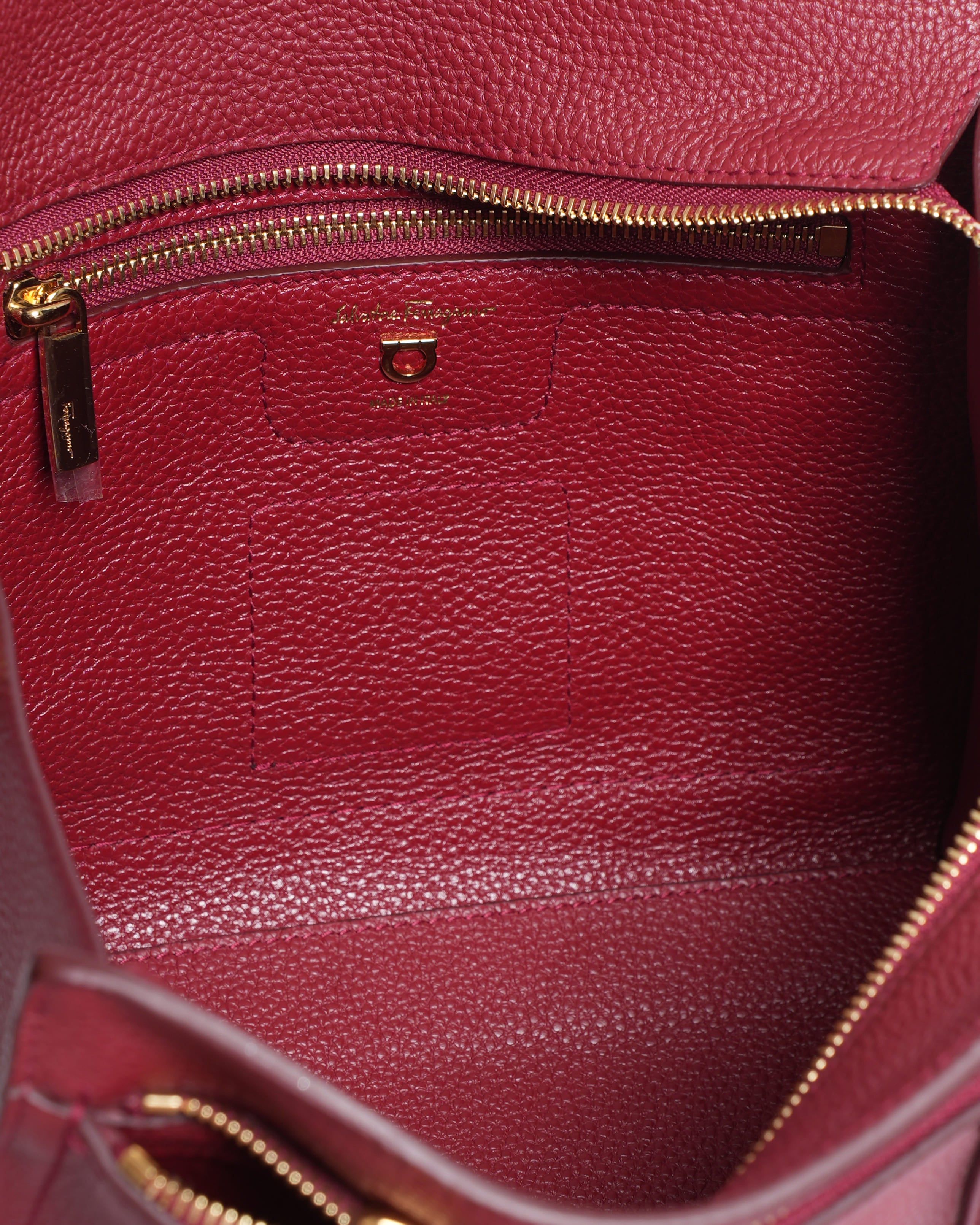Salvatore Ferragamo Red Smy Small Leather Top Handle Bag