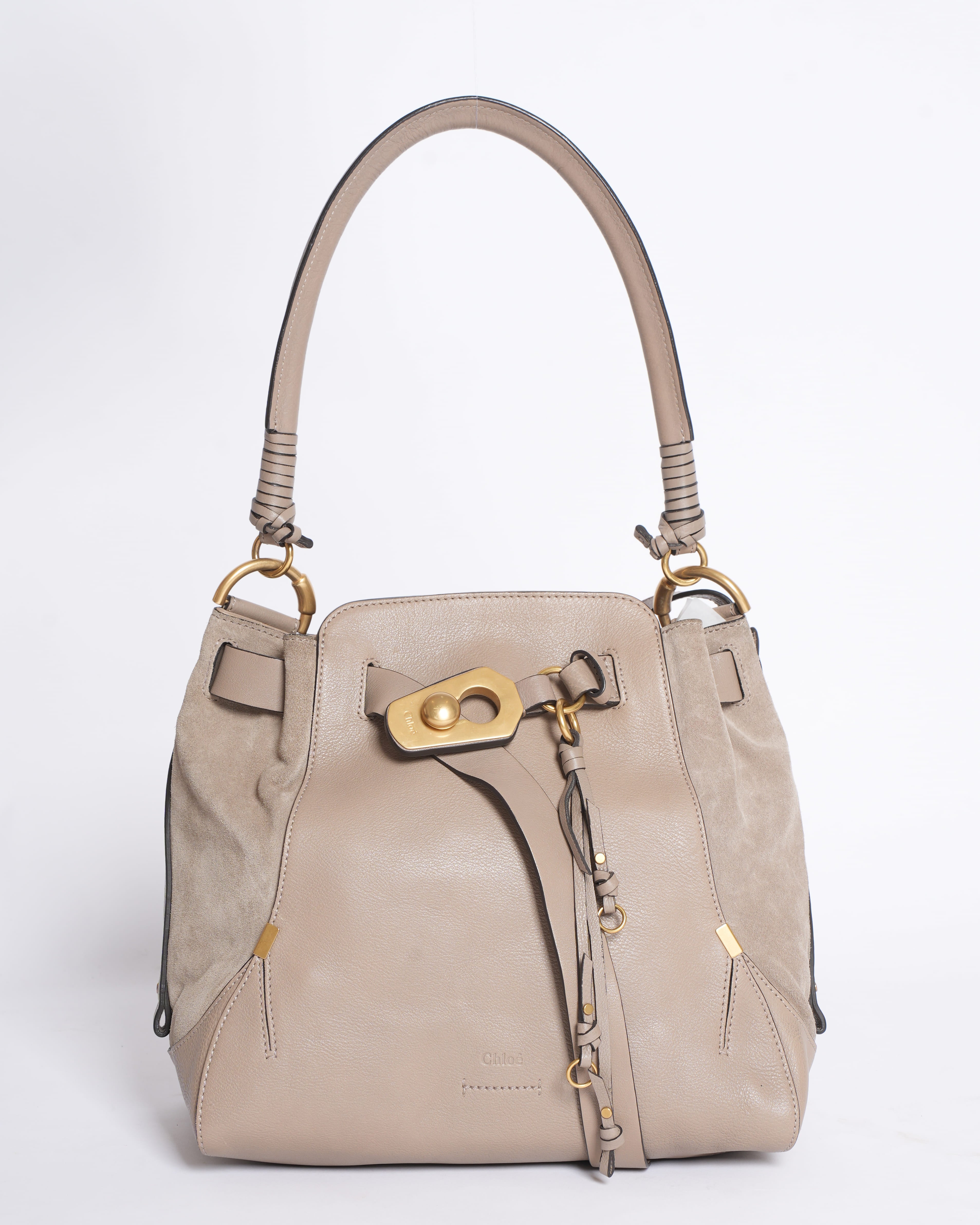 Chloé Qwen Bucket Leather Shoulder Bag