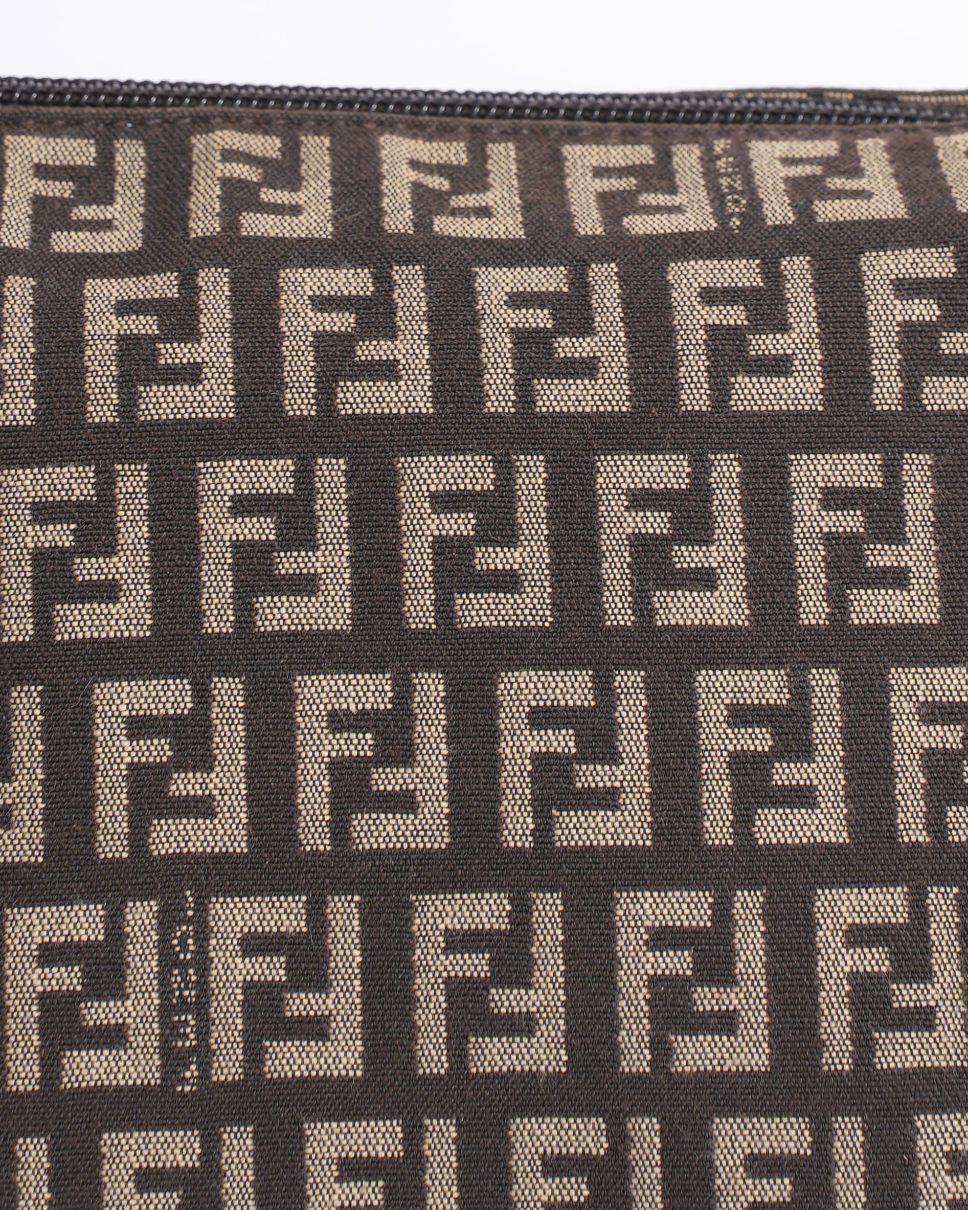 Fendi Black Fabric Baguette Shoulder Bag