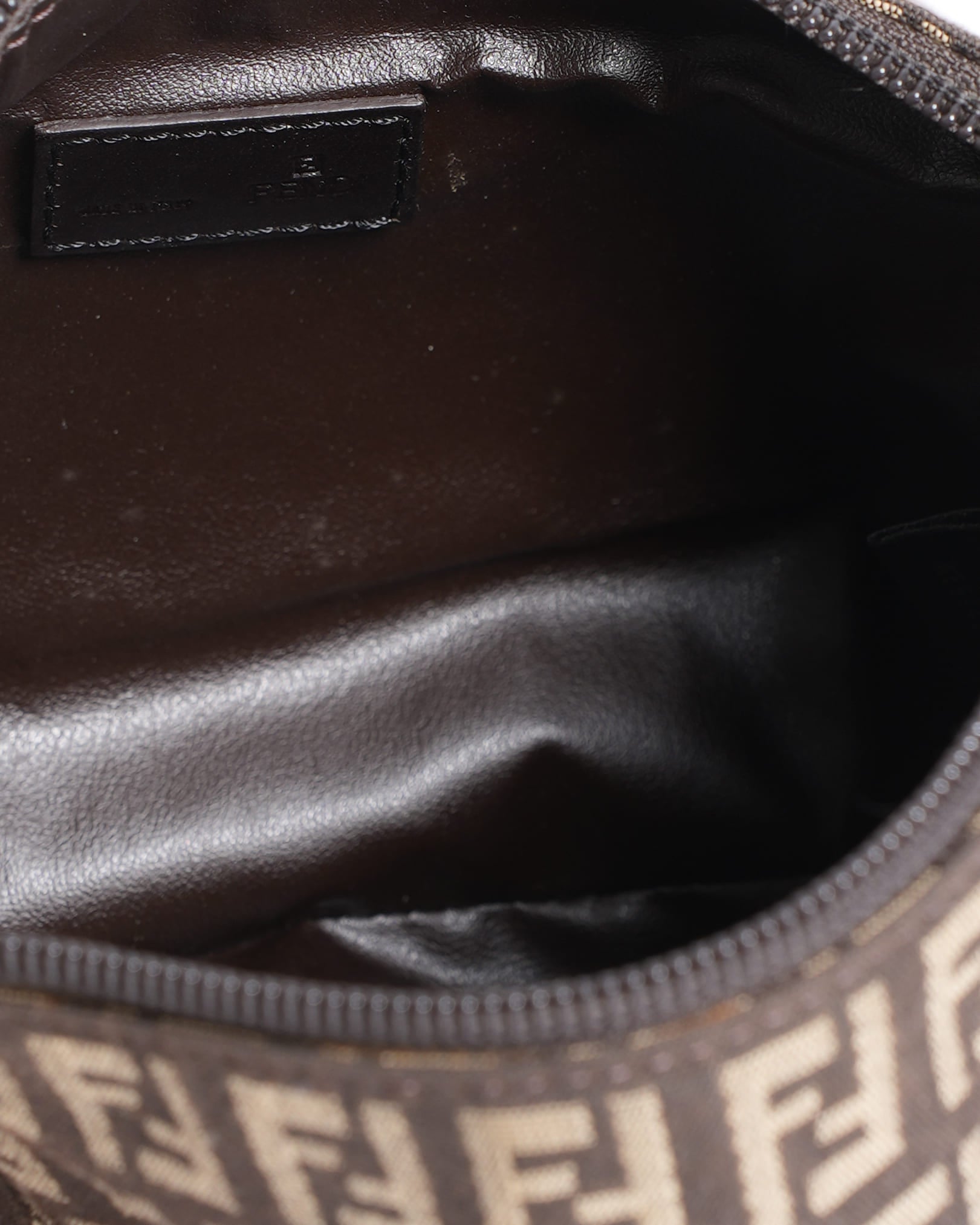 Fendi Black Fabric Baguette Shoulder Bag