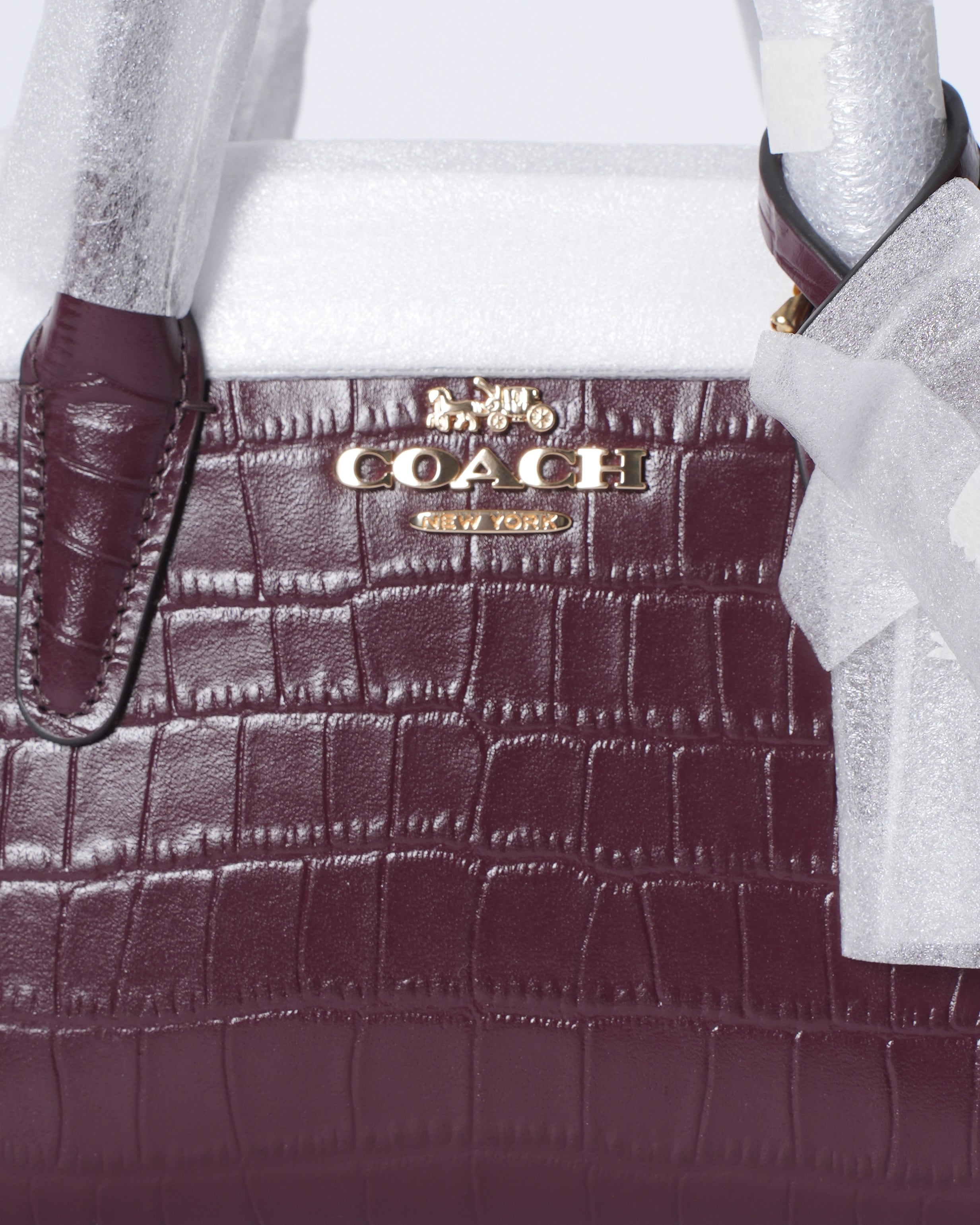 New Coach Croc Embossed Mini Crossbody