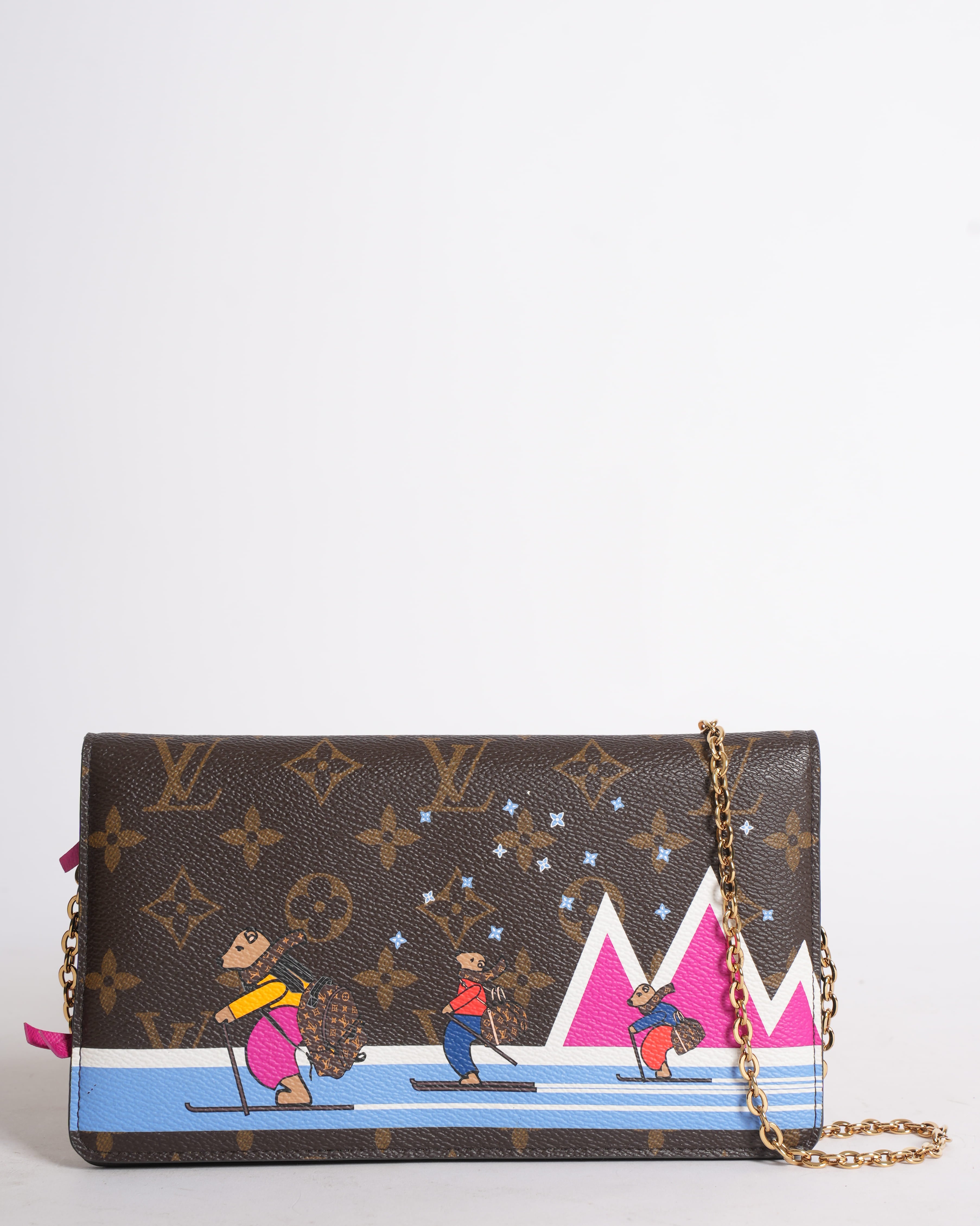 New LV Monogram Christmas Animated Wallet On Chain