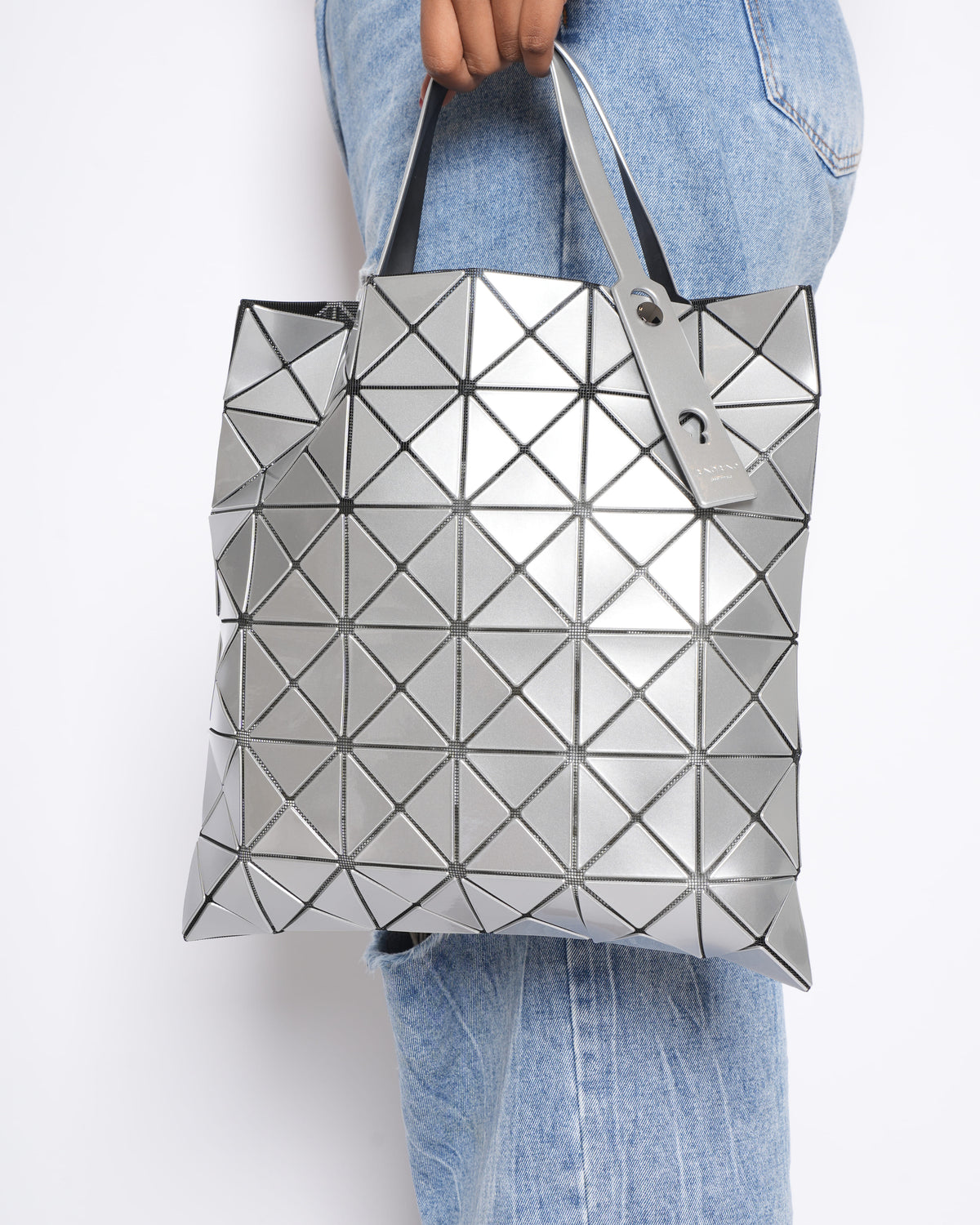 Bao Bao by Issey Miyake Prism Silver Tote