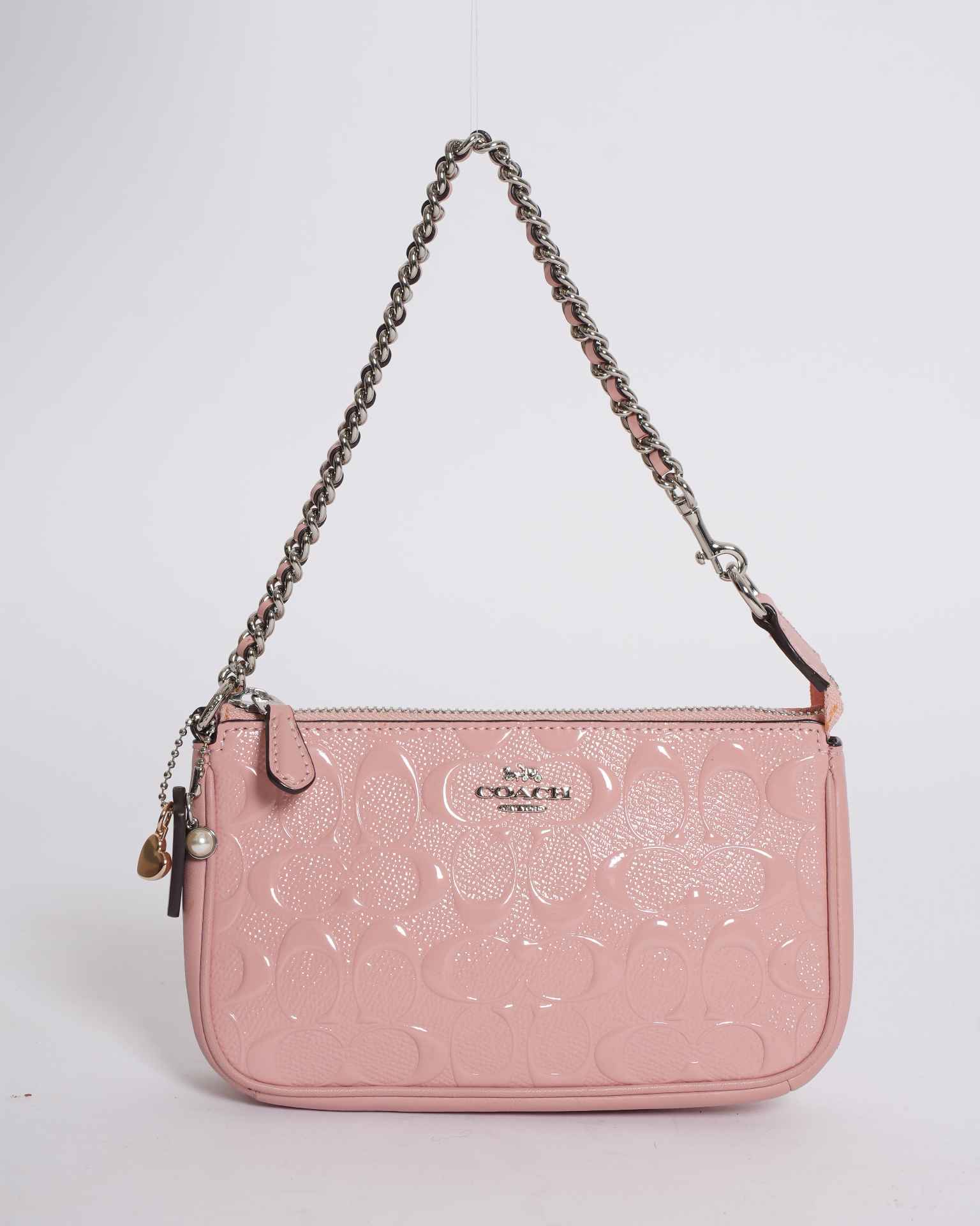Coach Monogram Embossed Shoulder Bag