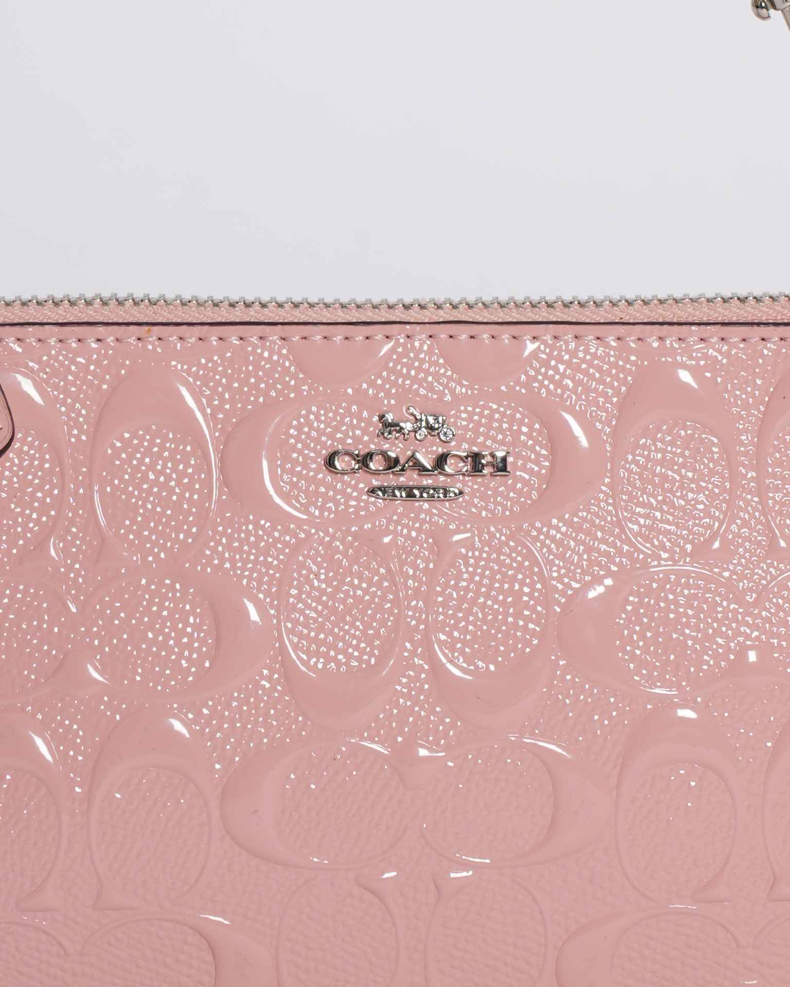 Coach Monogram Embossed Shoulder Bag