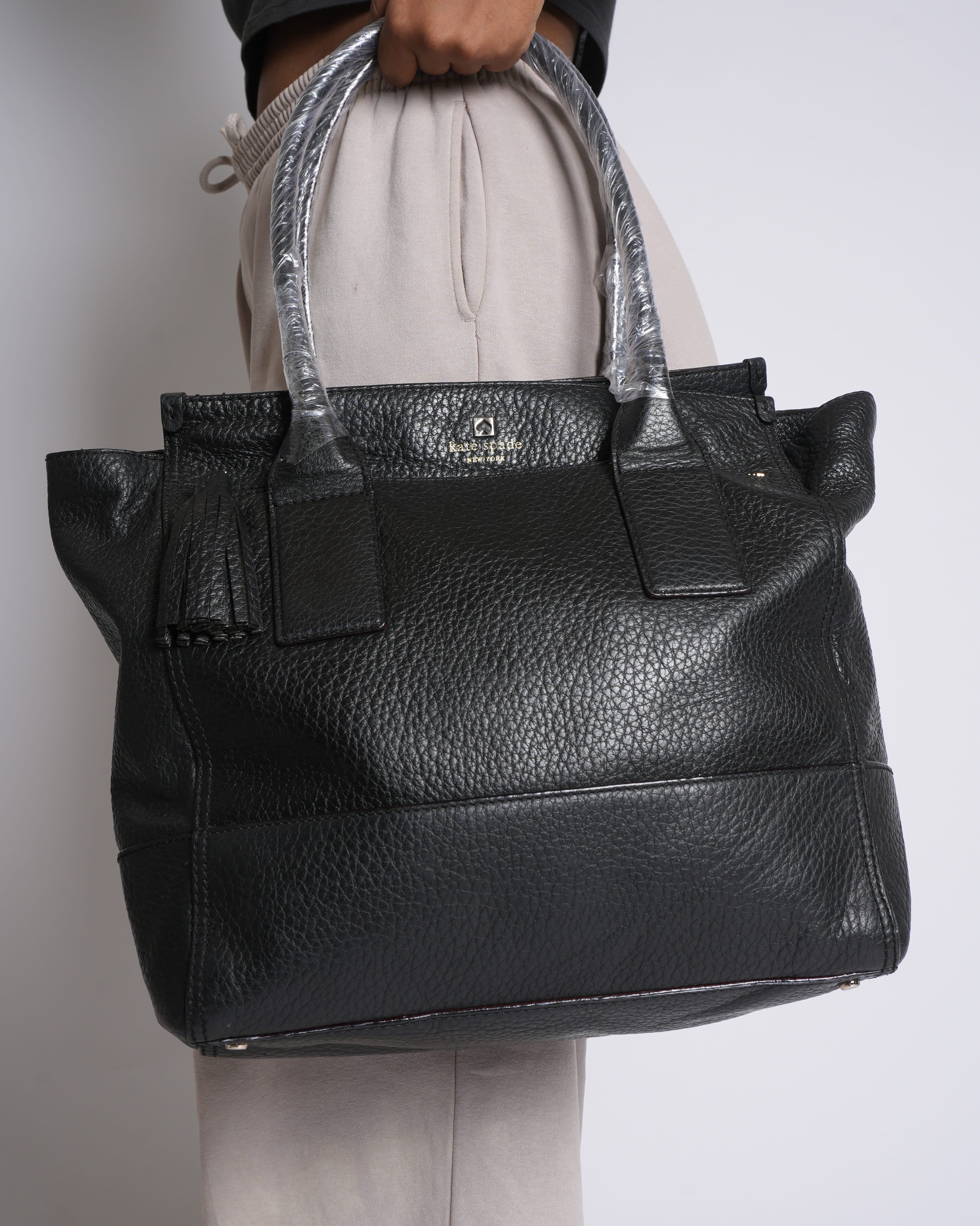 Kate Spade Southport Avenue Linda Pebbled Leather Large Satchel Bag