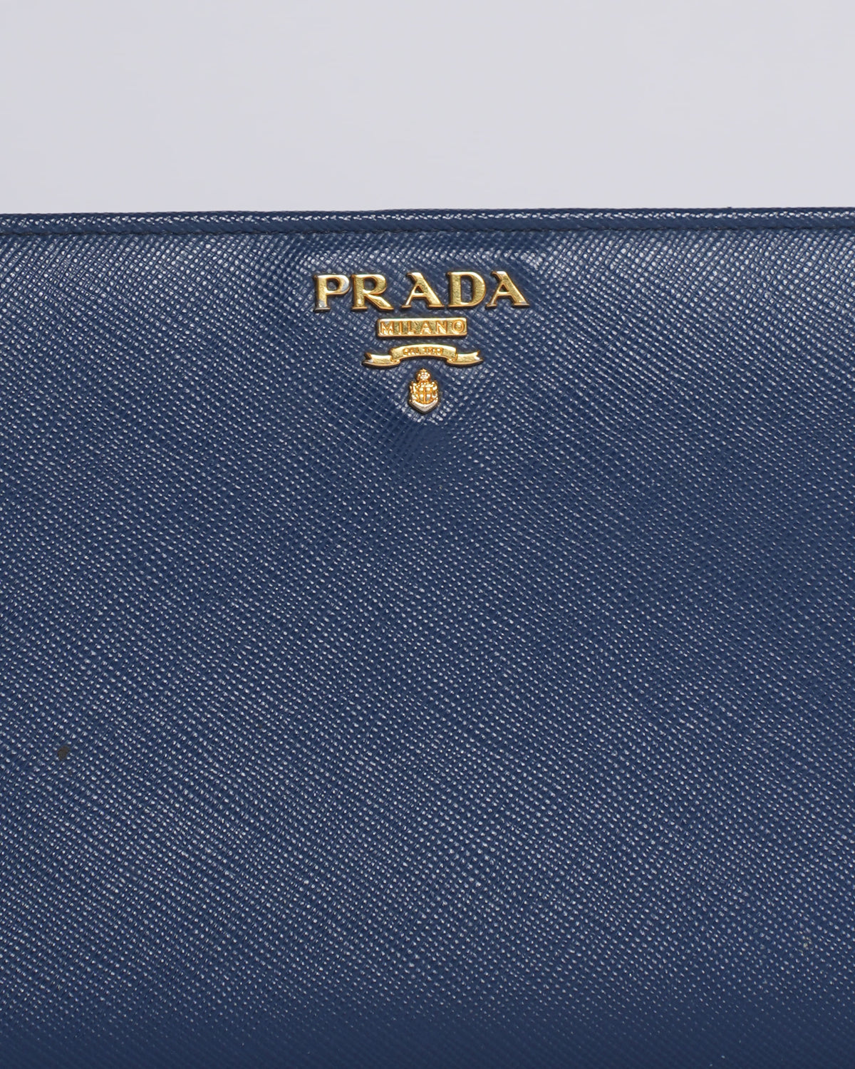 Prada Navy Blue Saffiano Leather Wallet