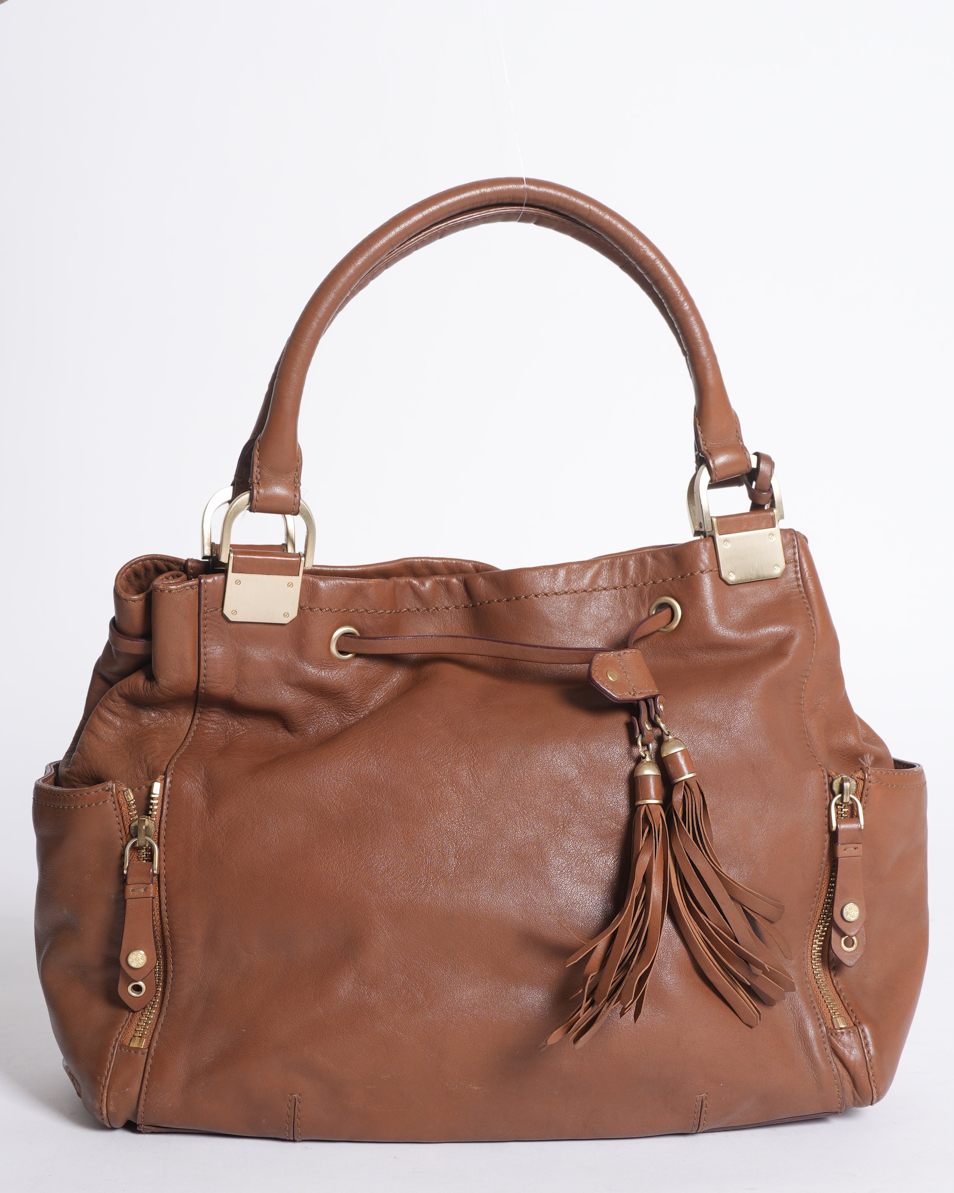 Cole Haan Leather Shoulder Bag In Brown