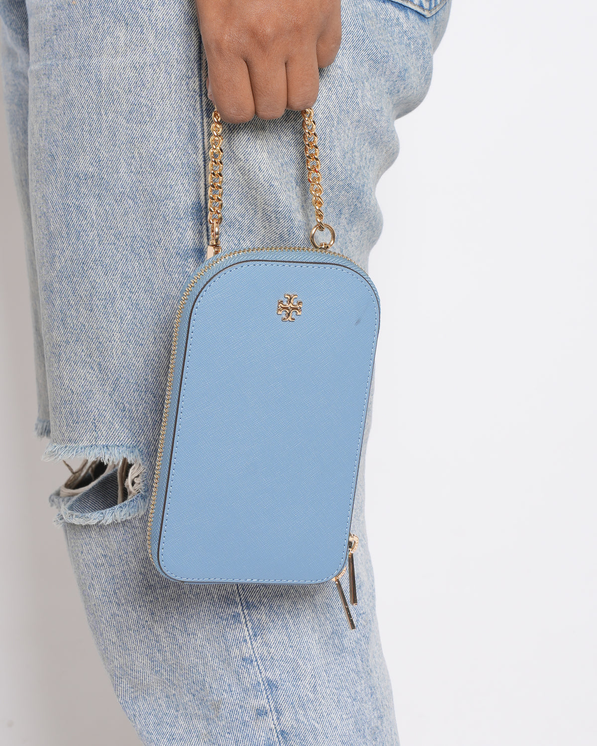 Tory Burch Emerson Phone Crossbody in leather