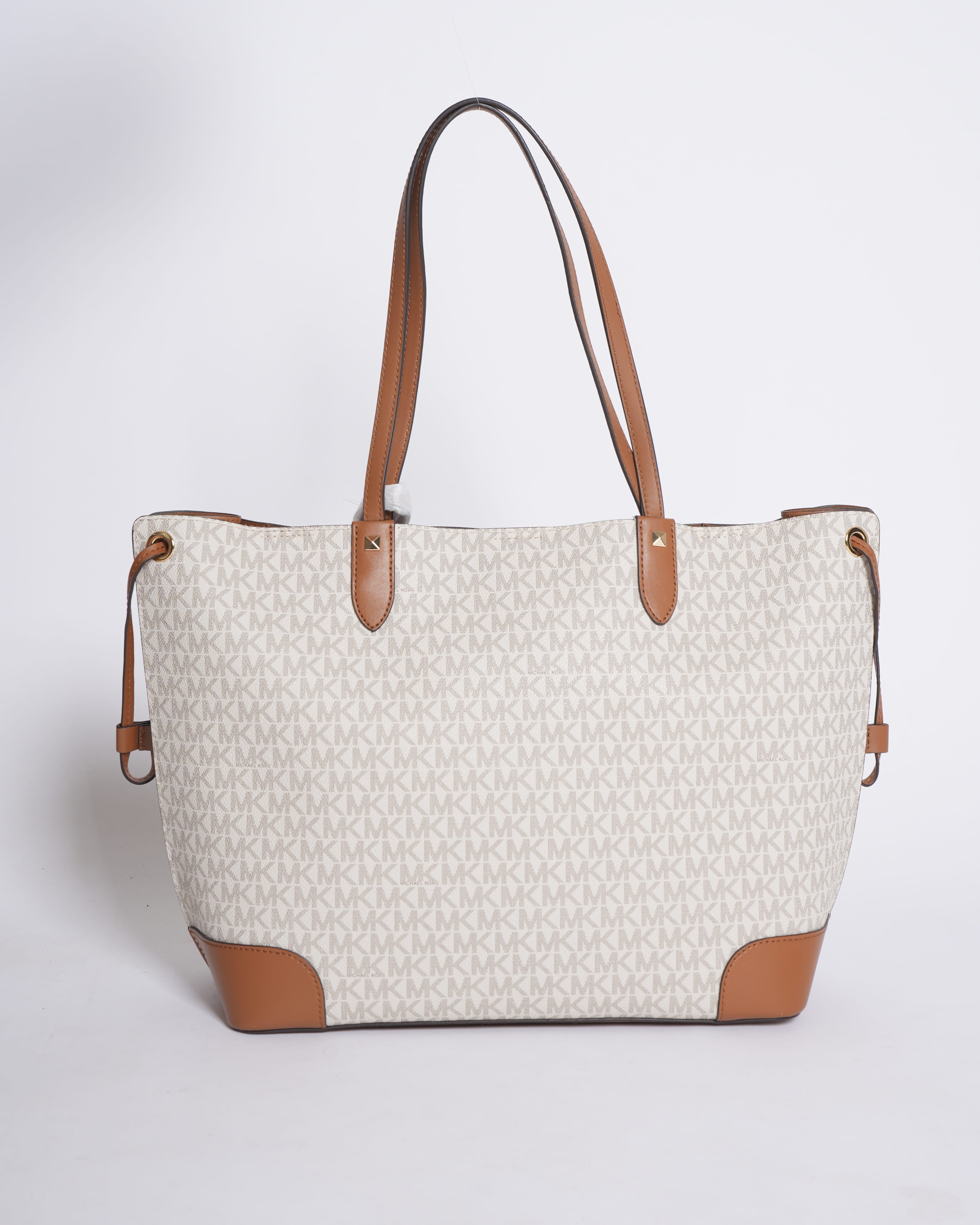New Michael Kors Monogram Tote in White