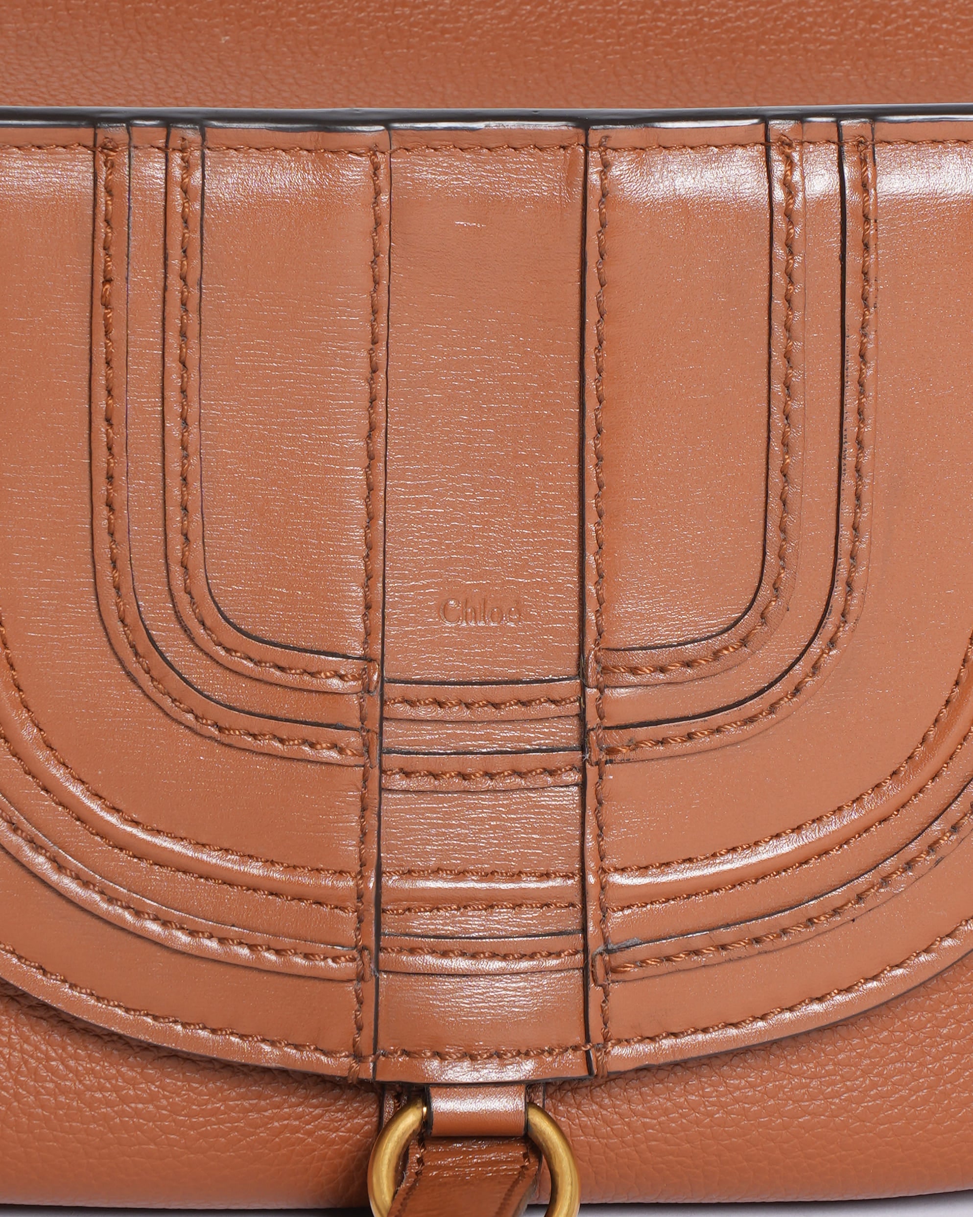 Chloé Marcie Leather Handbag in Brown