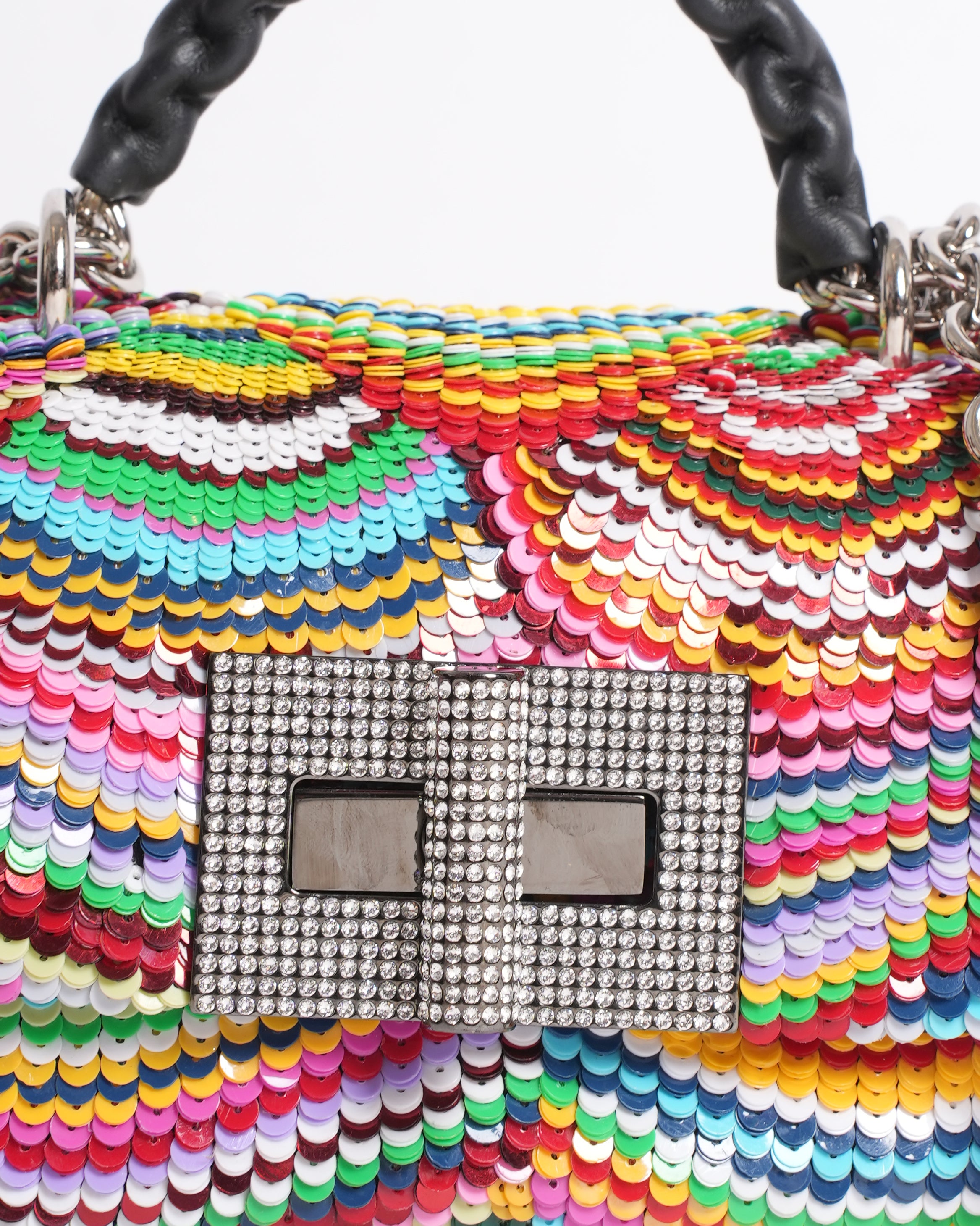 Tom Ford Natalia Chain Shoulder Bag In Sequin With Crystals Mini