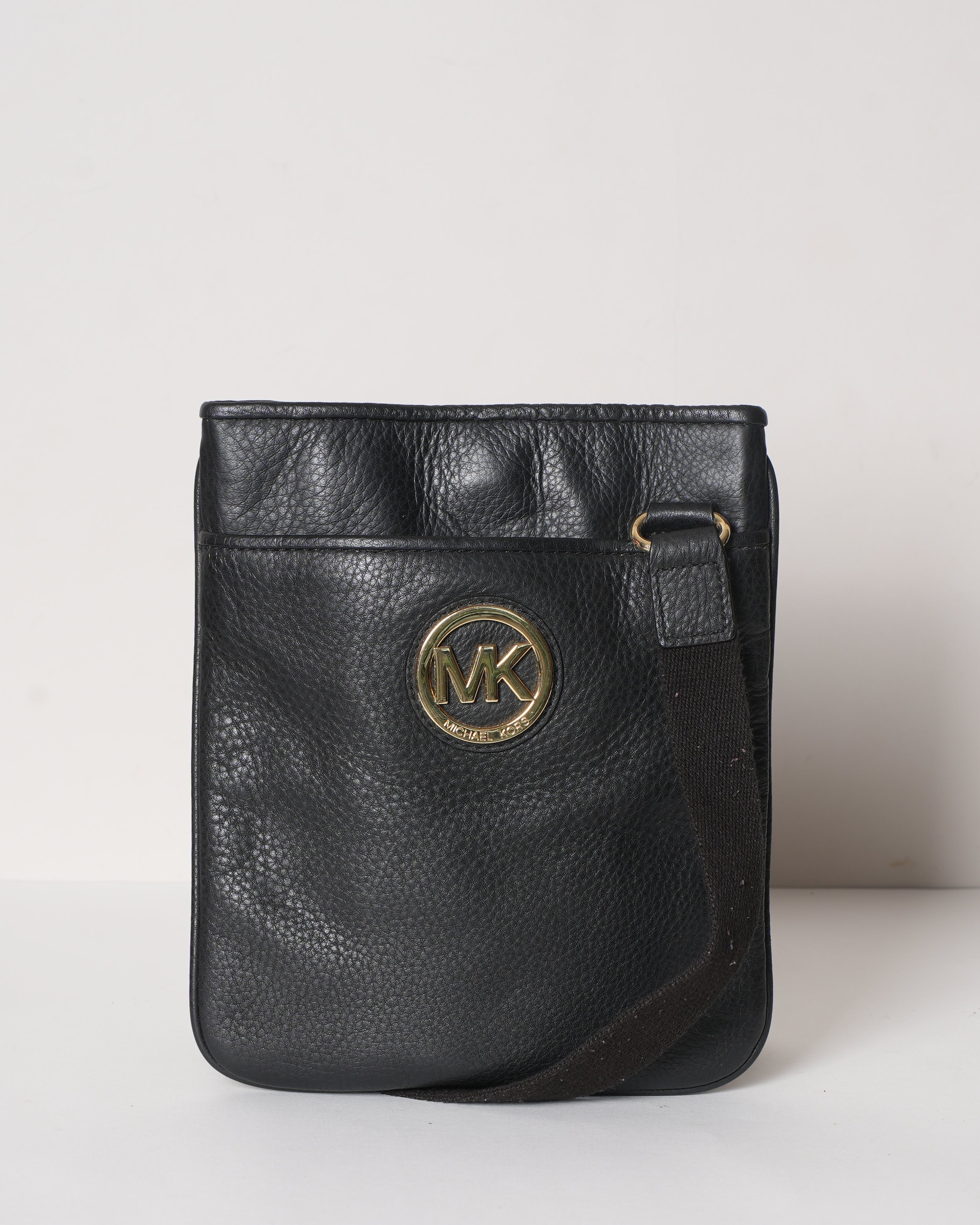 Michael Kors Black Gold Crossbody Handbag