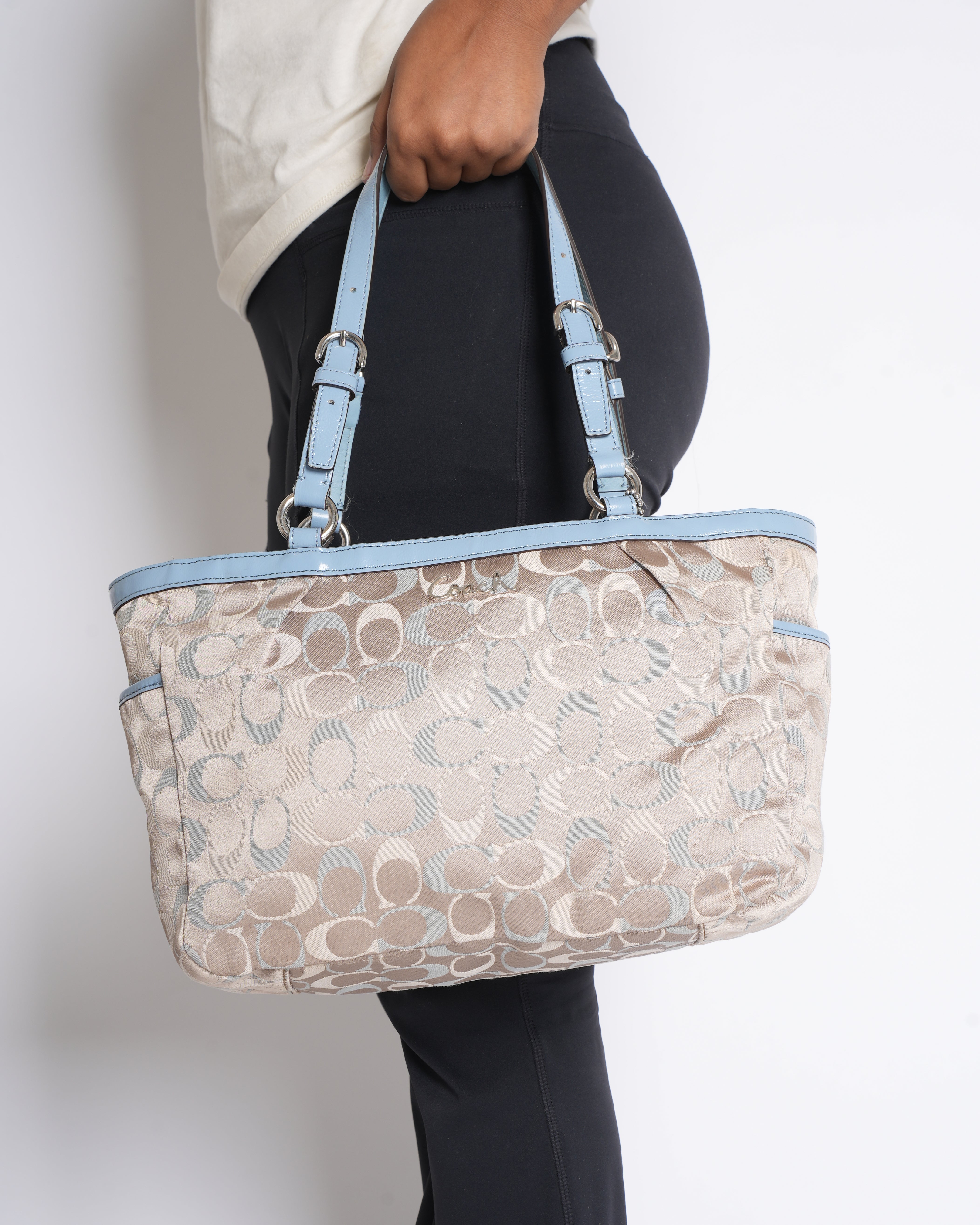 Coach Gallery Signature Monogram Handbag
