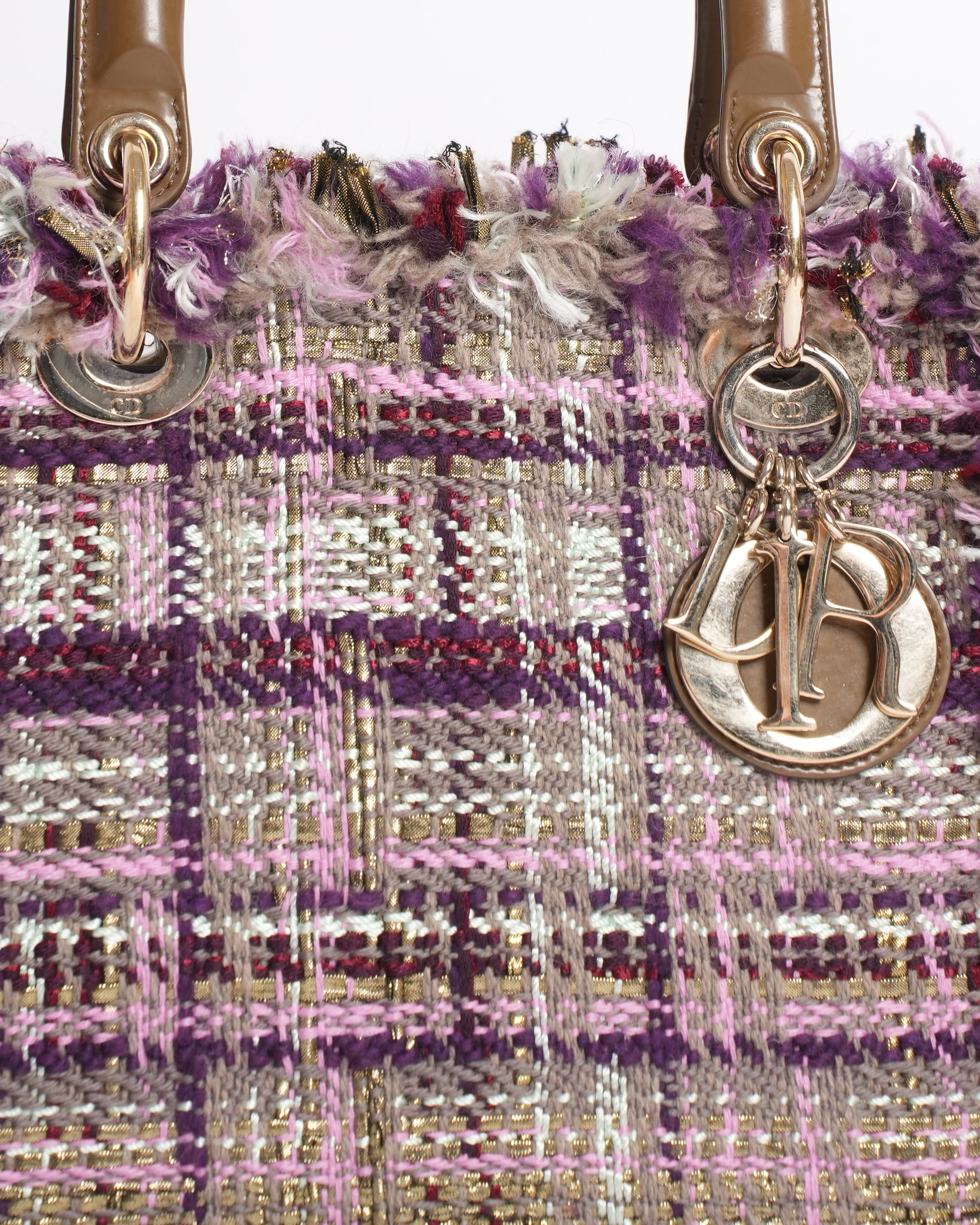 Christian Dior Tweed Lady Dior Medium Bag