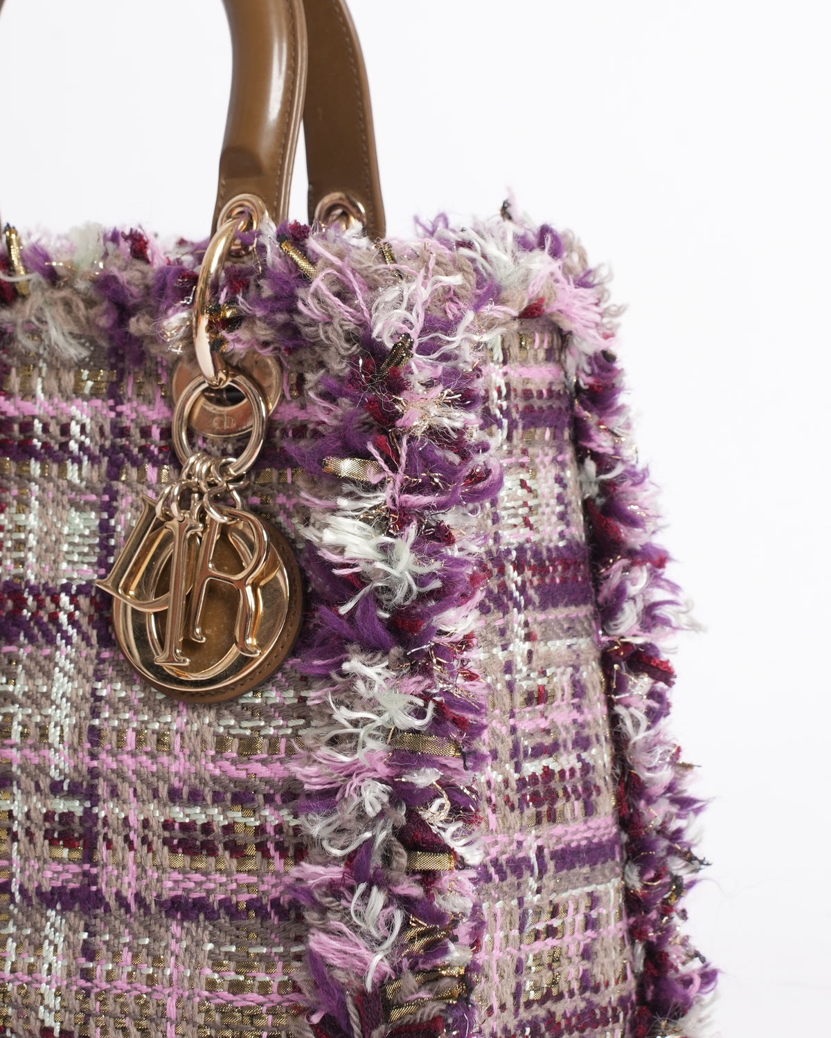 Christian Dior Tweed Lady Dior Medium Bag