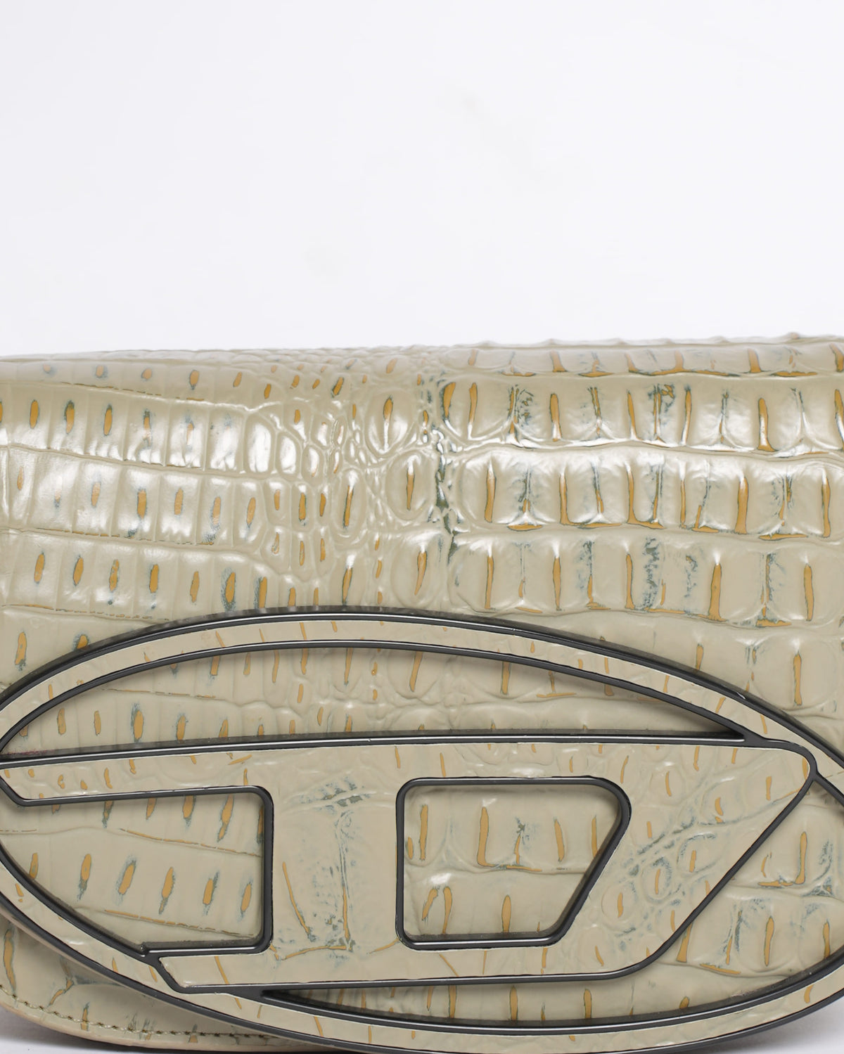 Diesel 1DR Croco Print & Embossed Top Handle Shoulder Bag