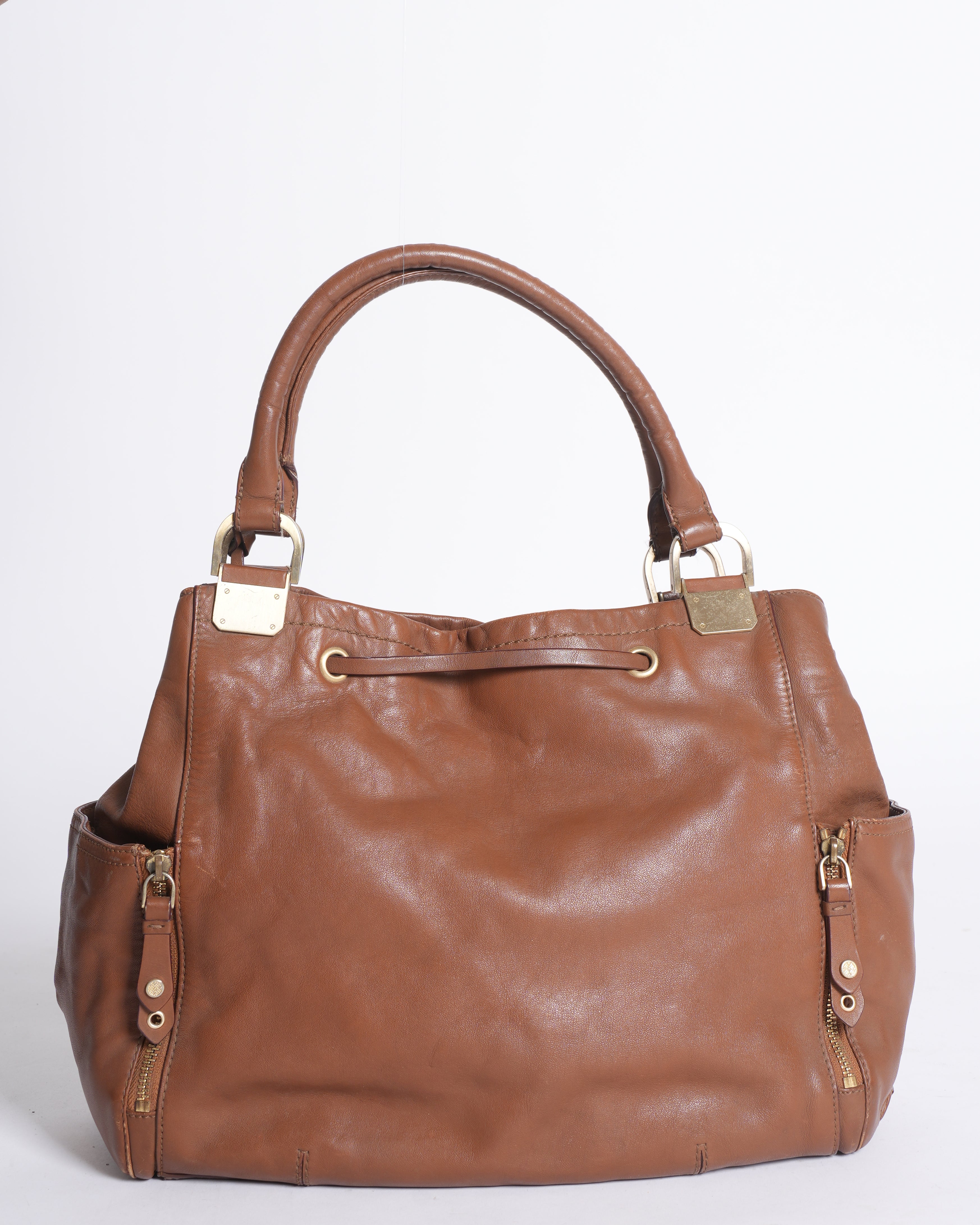 Cole Haan Leather Shoulder Bag In Brown