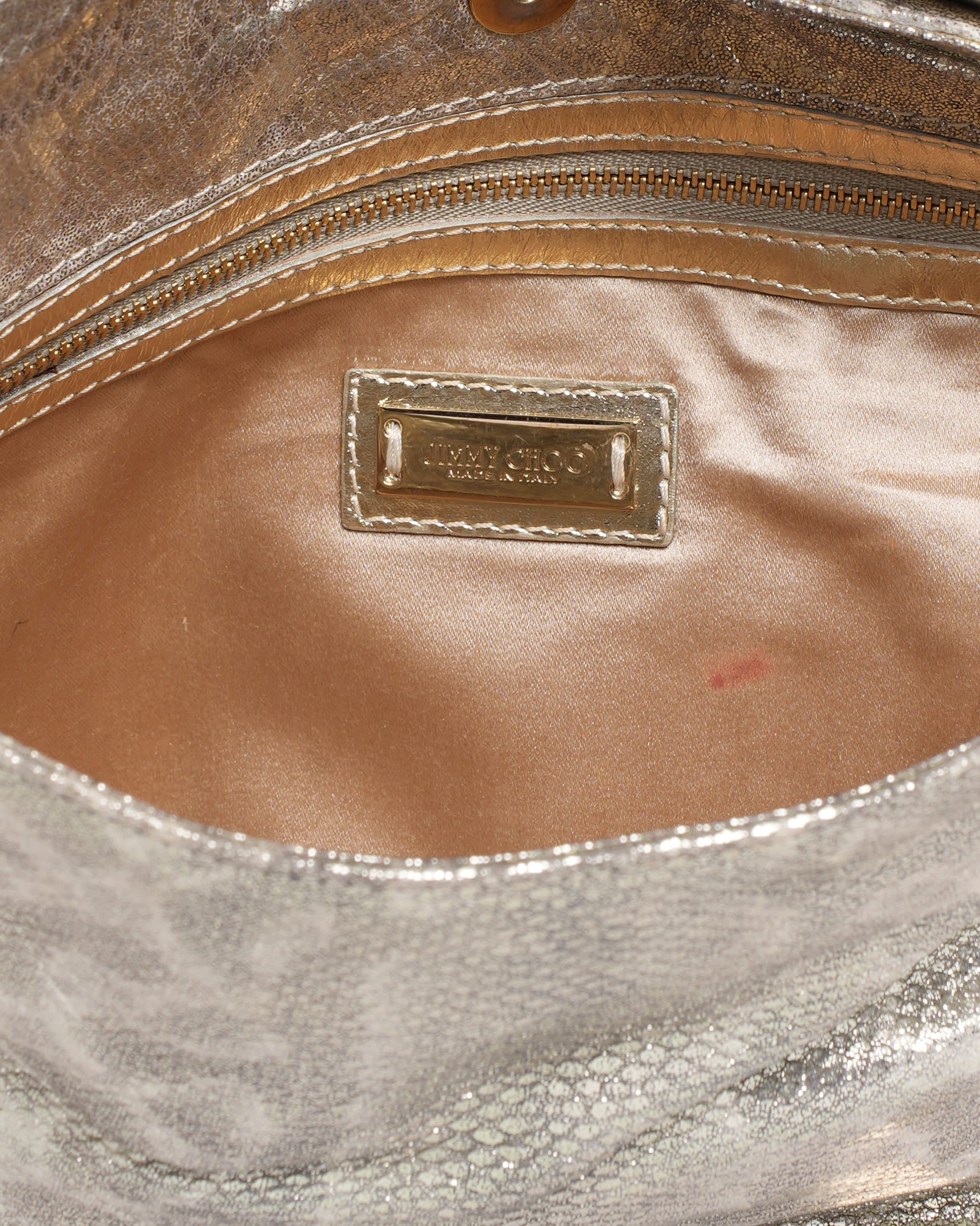 Jimmy Choo Metallic Leather Clutch