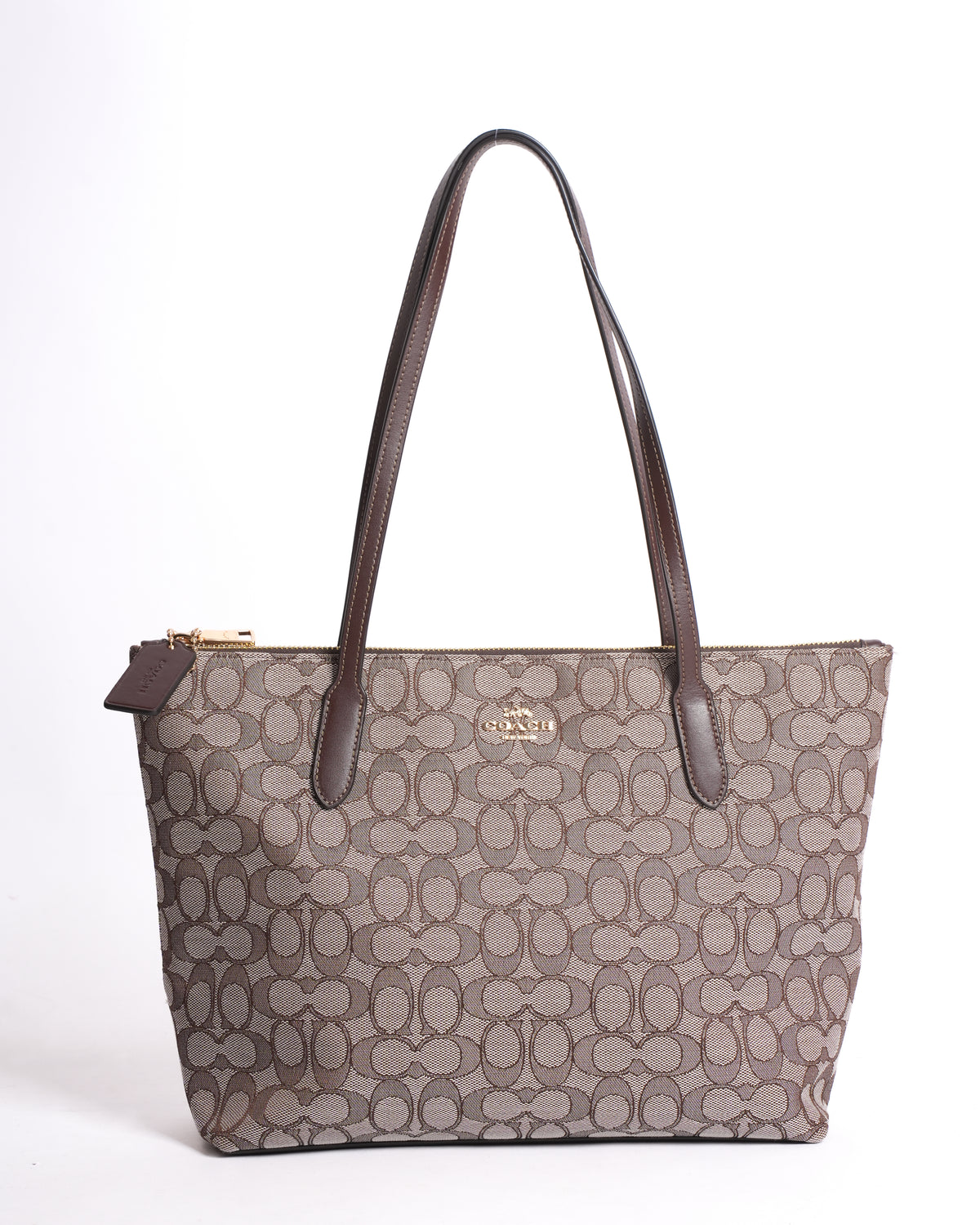 New Coach Monogram Canvas Shoulder Bag