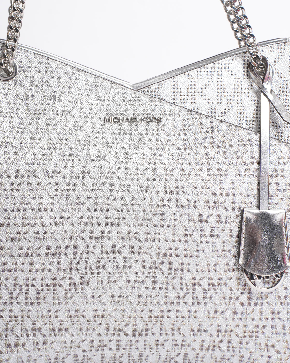 New Michael Kors Large Tote in Signature Monogram Canvas