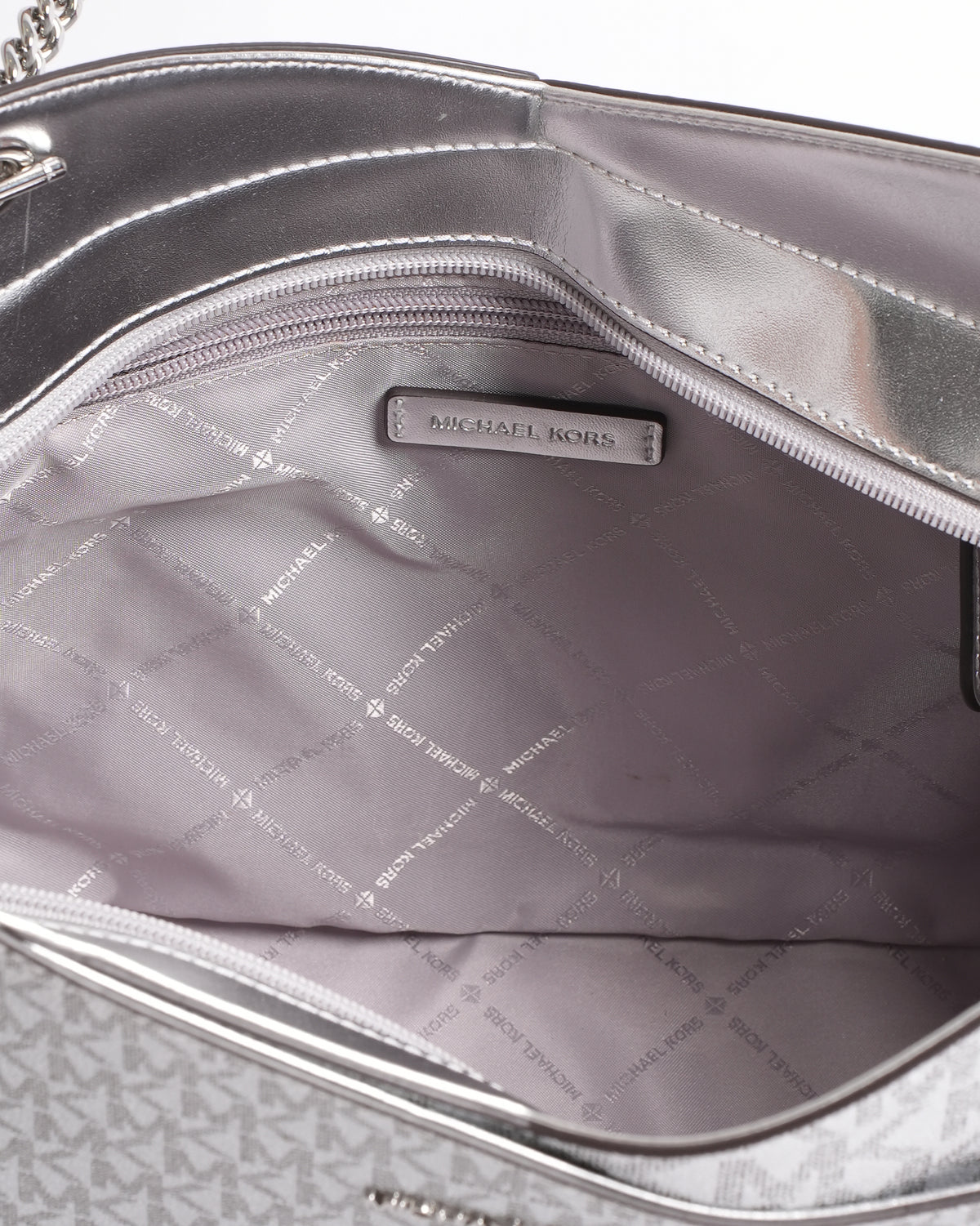 New Michael Kors Large Tote in Signature Monogram Canvas