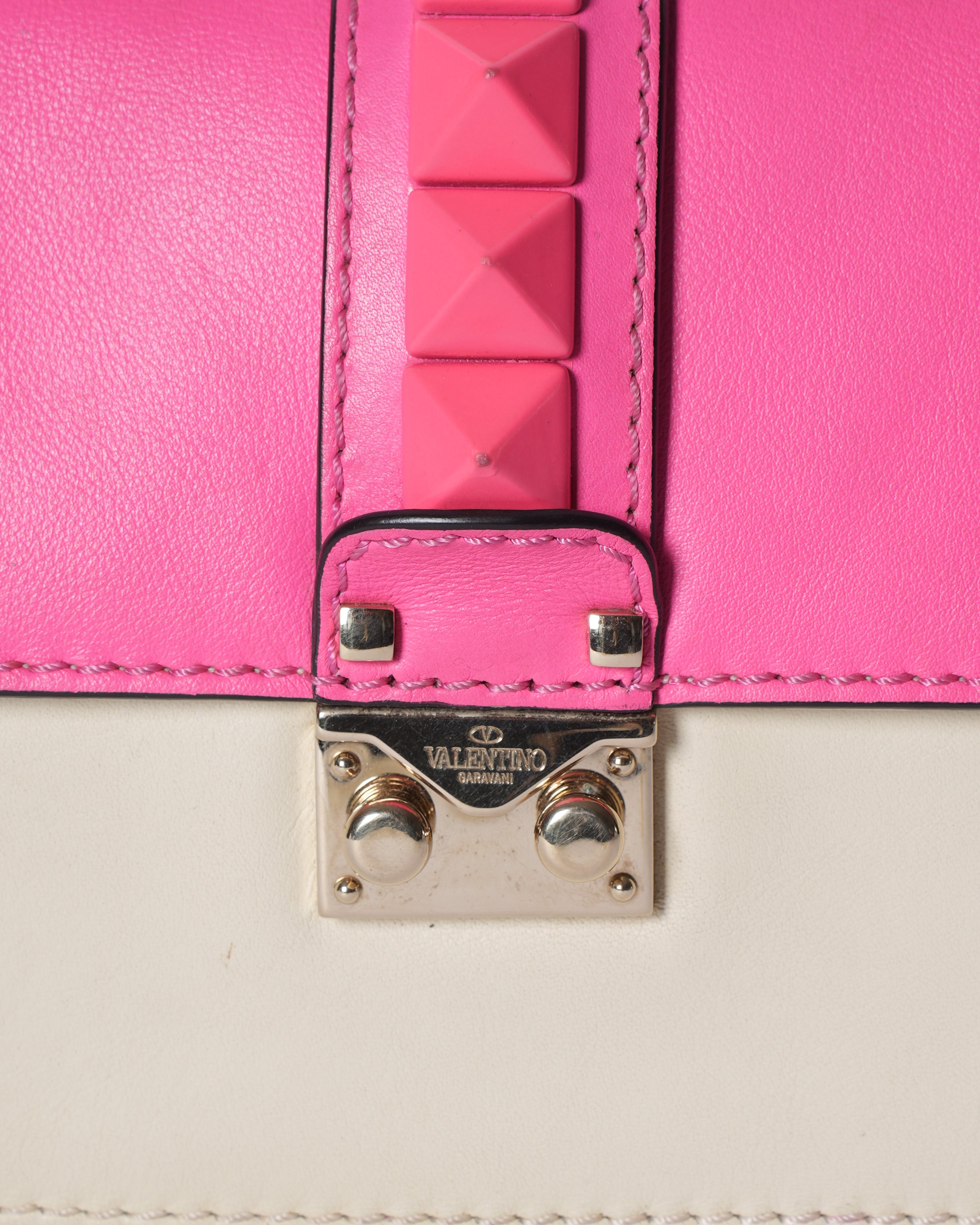 Valentino Rockstud goam lock pink  shoulder Bag