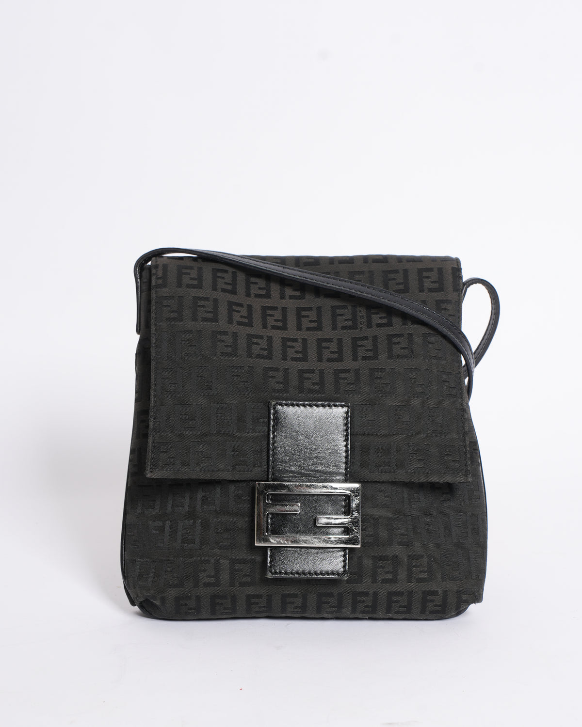 Fendi Zucchino Monogram Crossbody in Black