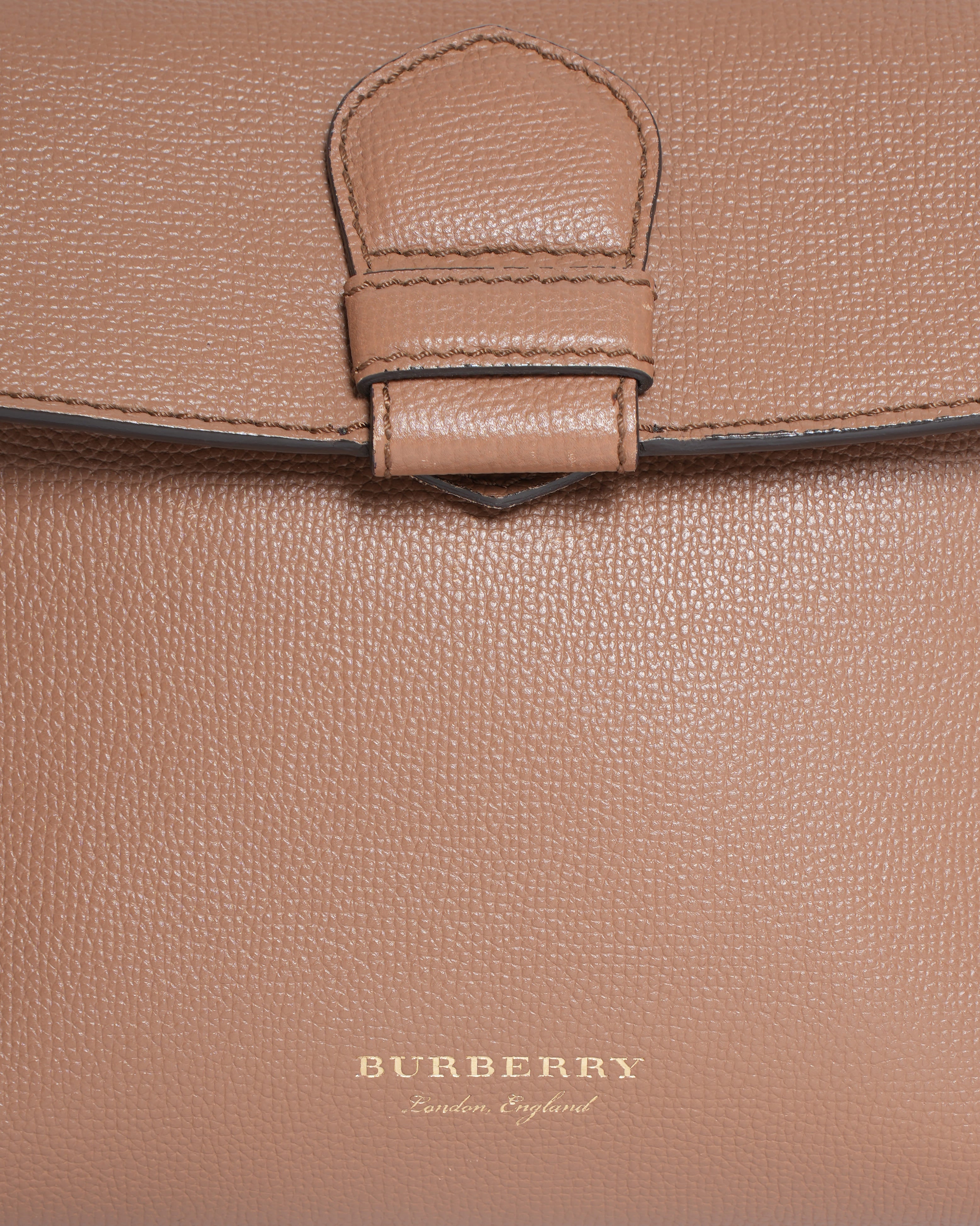 Burberry Camberley Top Handle Bag in Leather and House Check Canvas