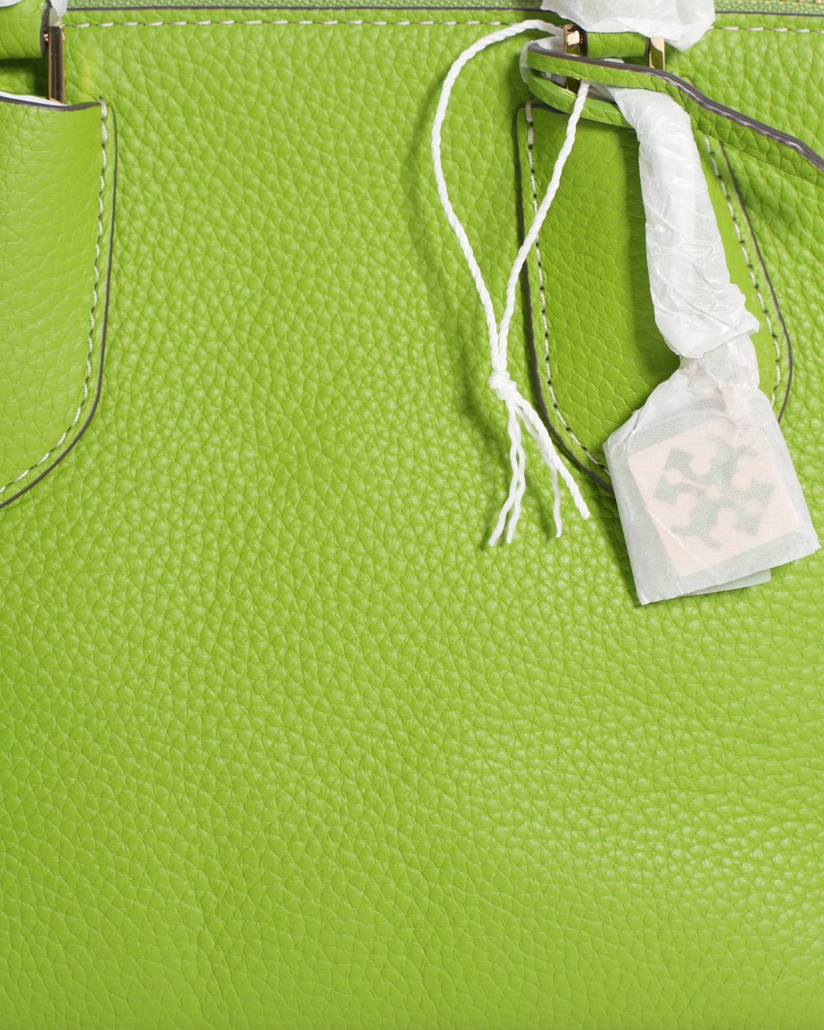 Tory Burch Britten Leather Satchel Bag In Green