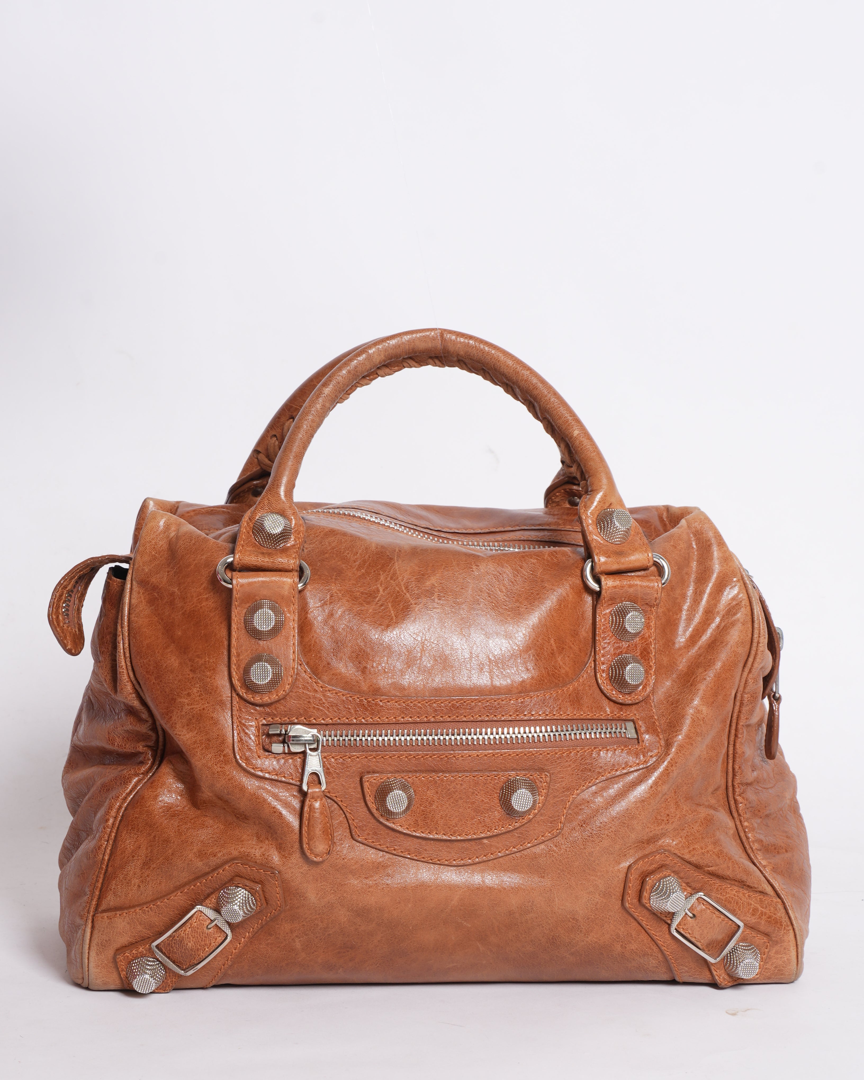 Balenciaga Mandarin Leather Giant Tote
