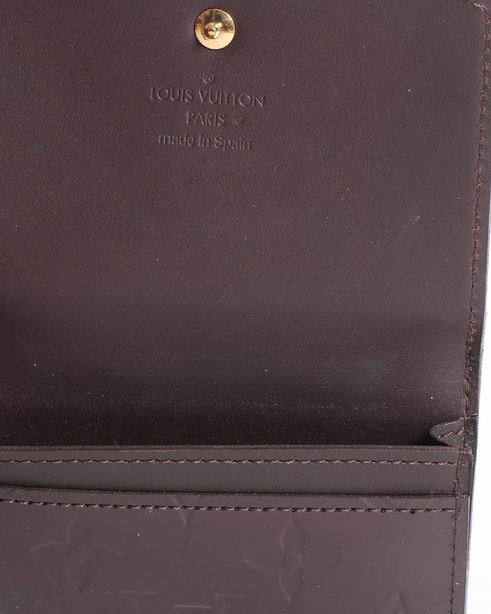 Louis Vuitton Monogram Vernis Card Case in Maroon