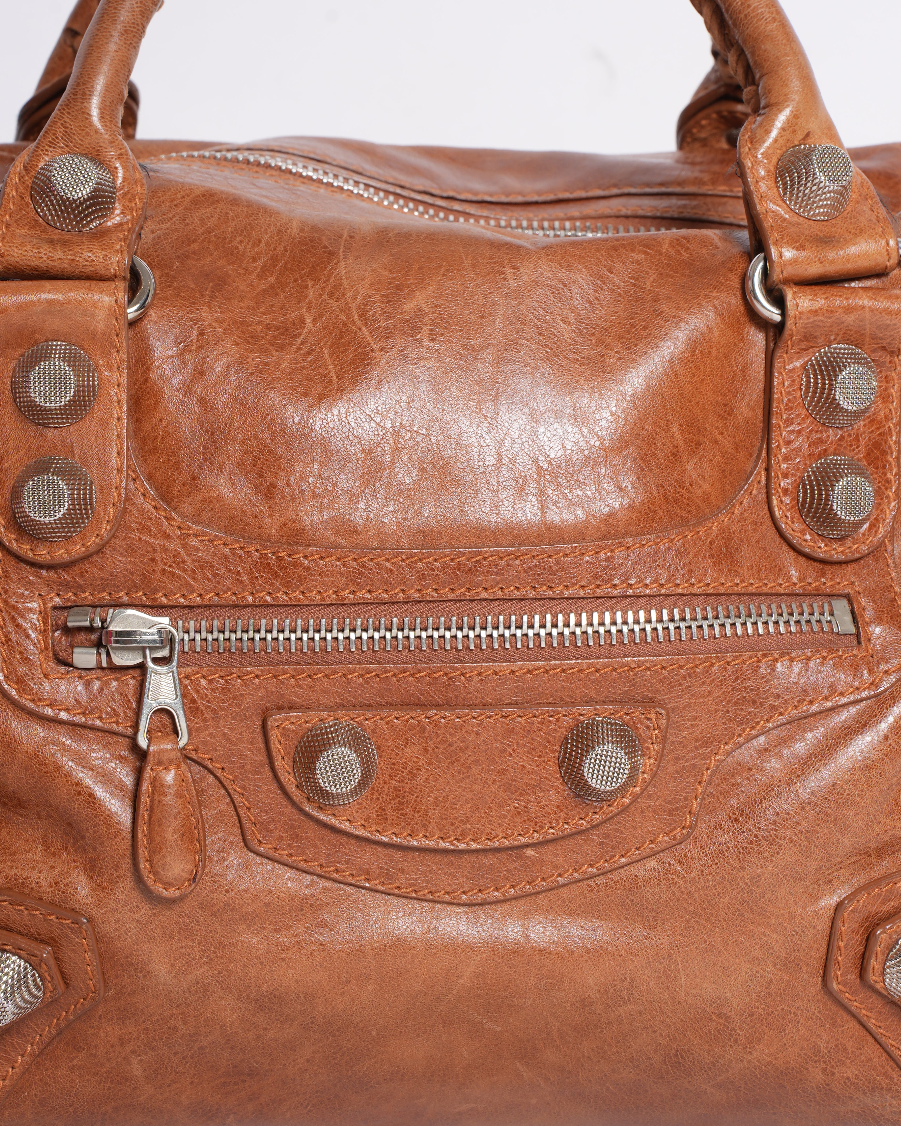 Balenciaga Mandarin Leather Giant Tote