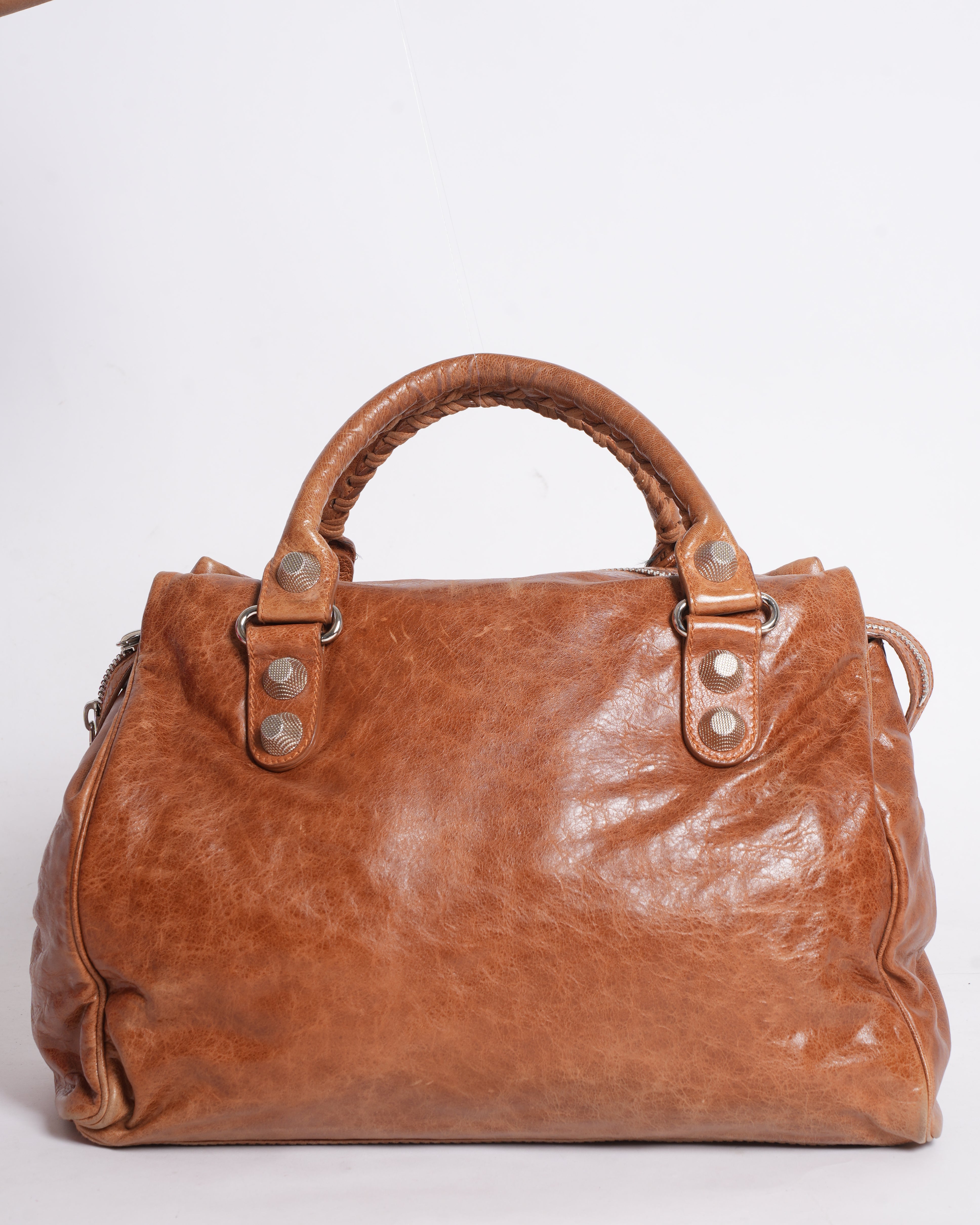 Balenciaga Mandarin Leather Giant Tote