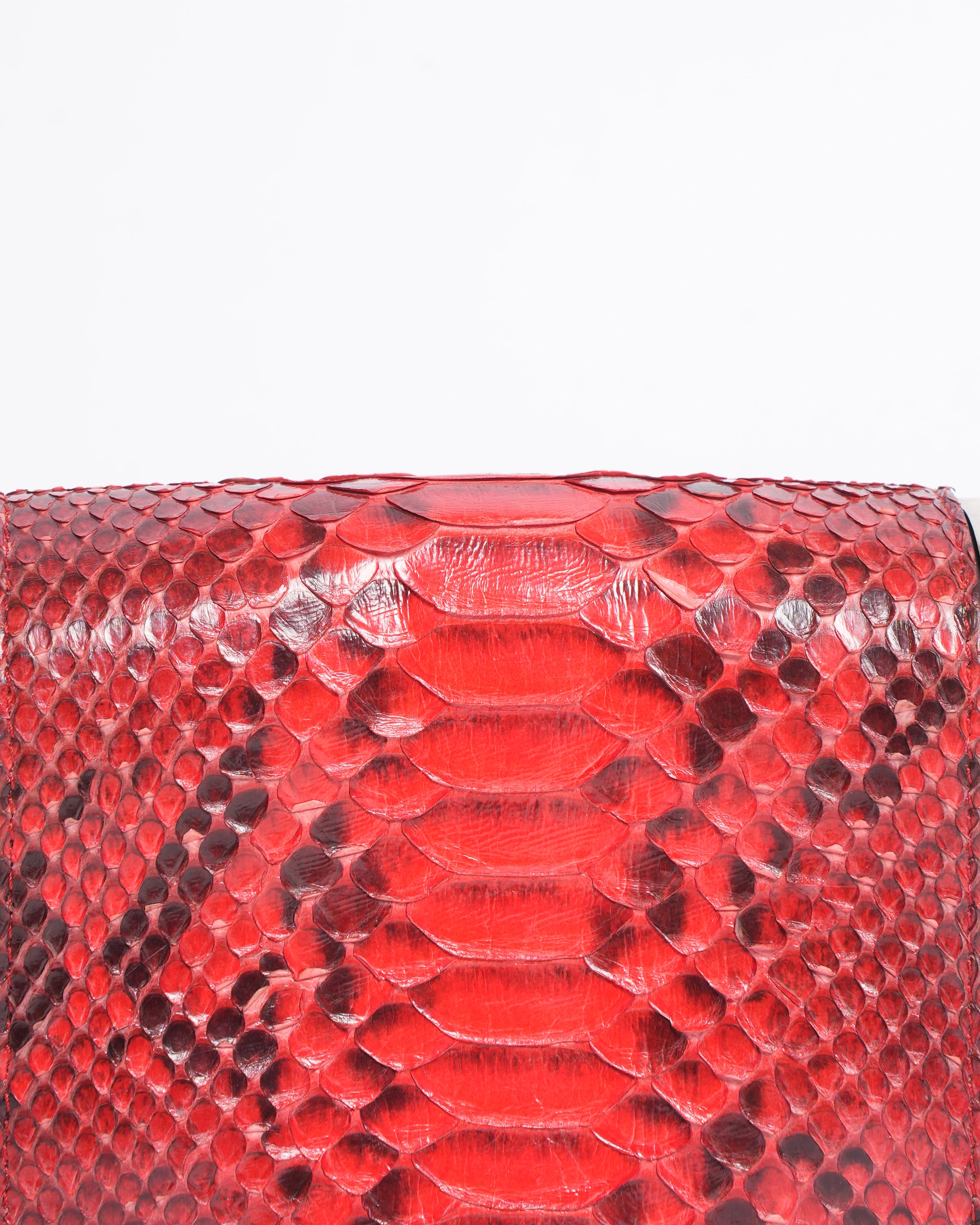 Michael Kors Python Embossed Red Clutch