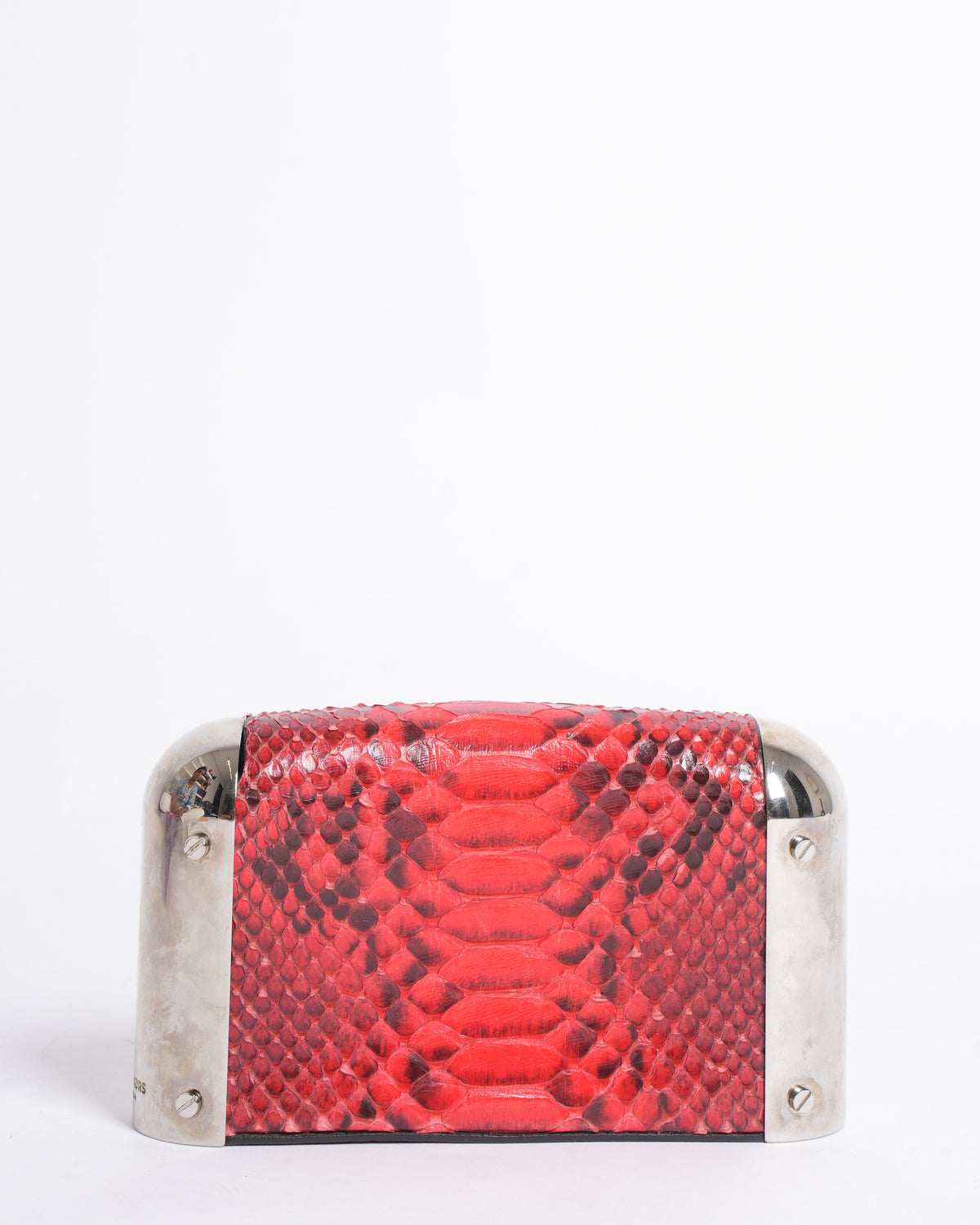 Michael Kors Python Embossed Red Clutch