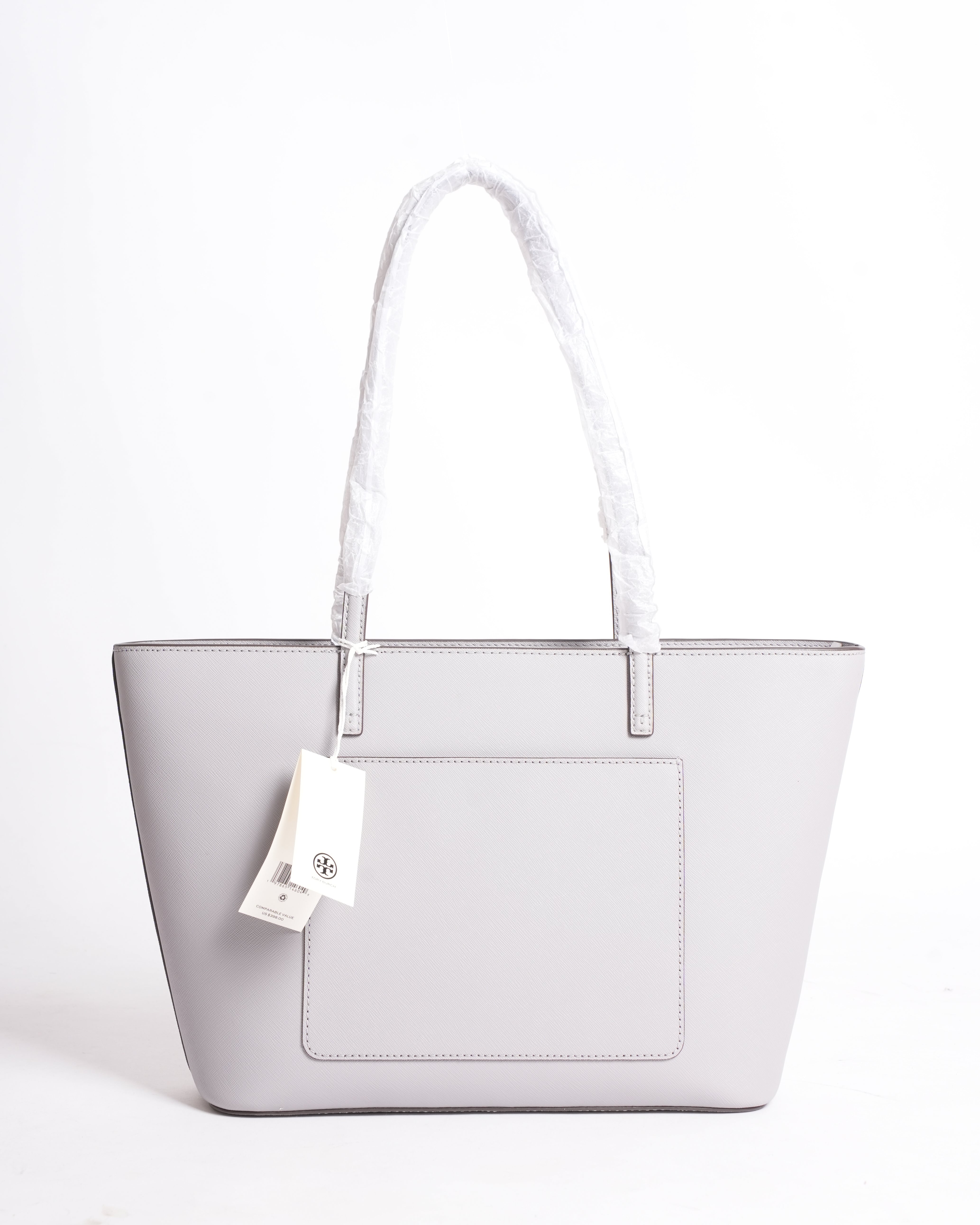 New Tory Burch Small Tote Bag in Bay Gray