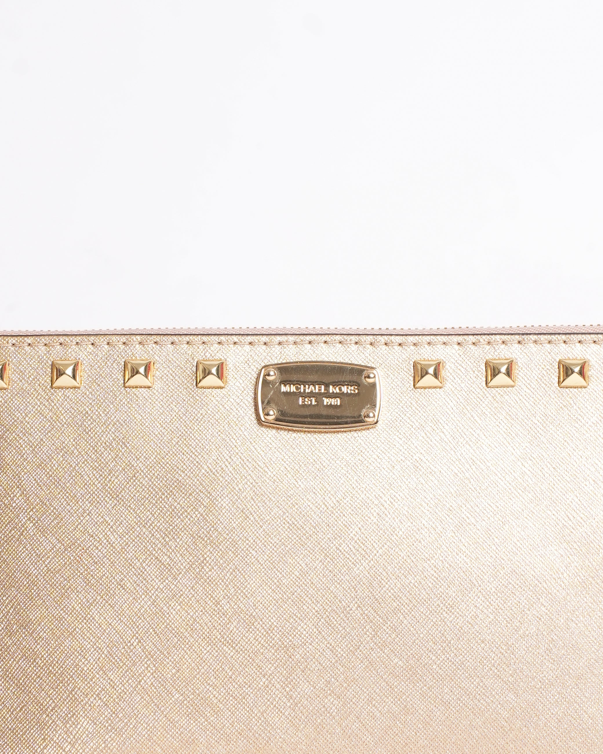 Michael Kors Gold Tone Clutch