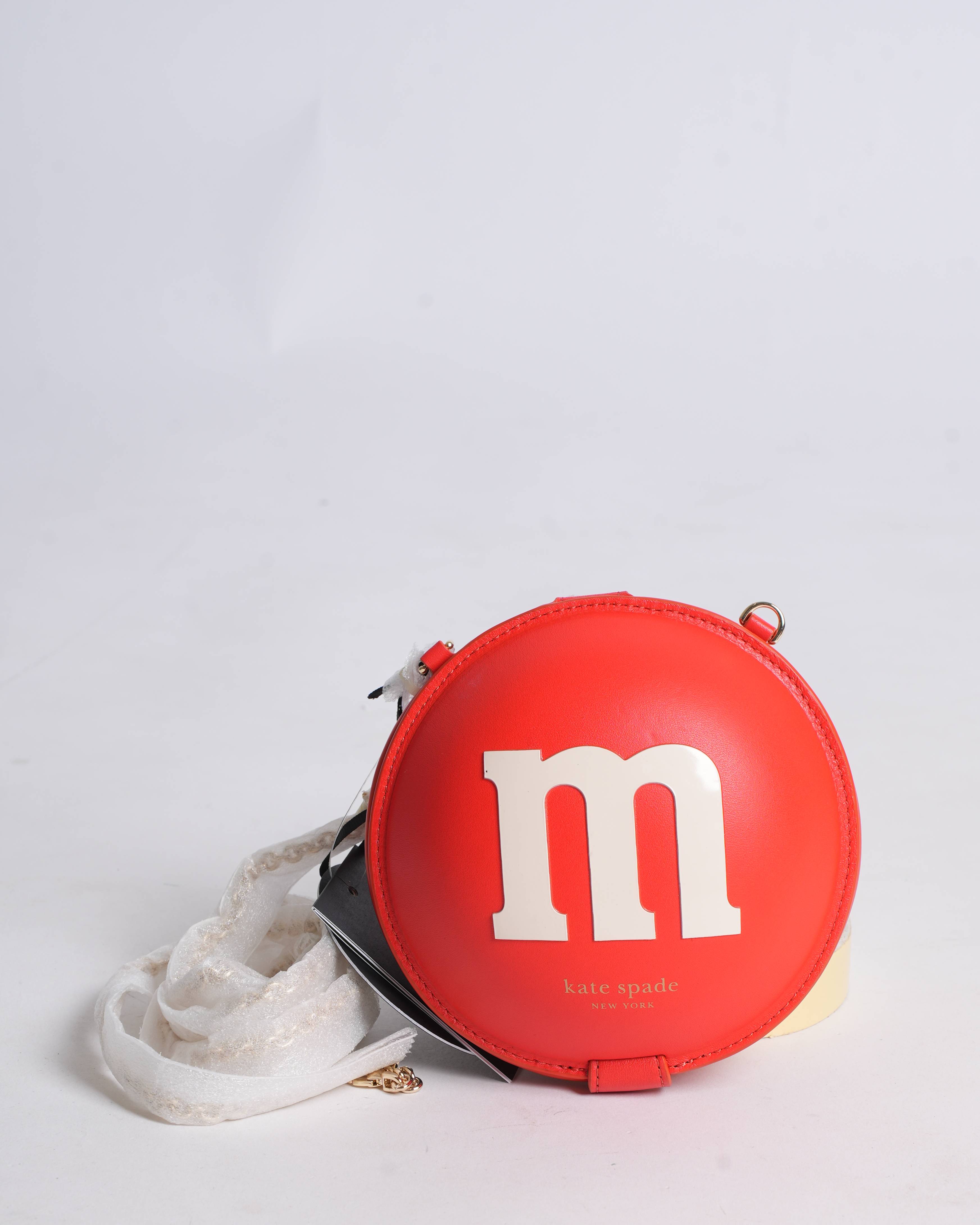 New Kate Spade x M&M Coin Crossbody Bag In Red