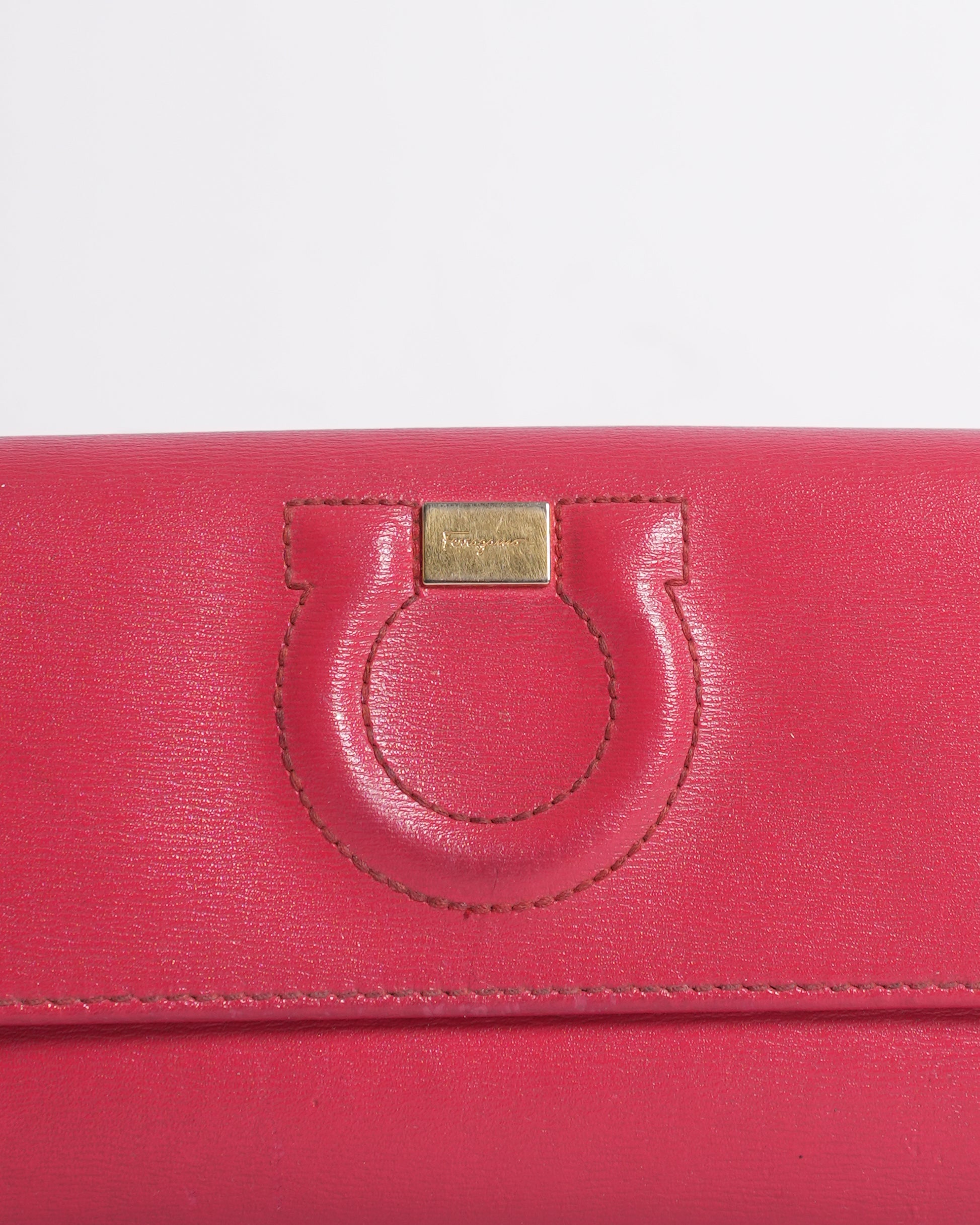 Salvatore Ferragamo Flap Wallet In Red