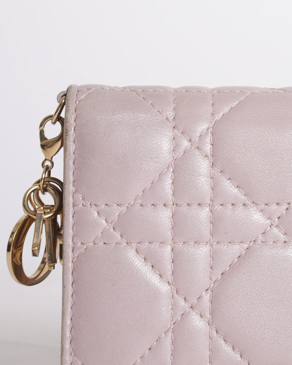 Mini Lady Dior Gardenia Wallet