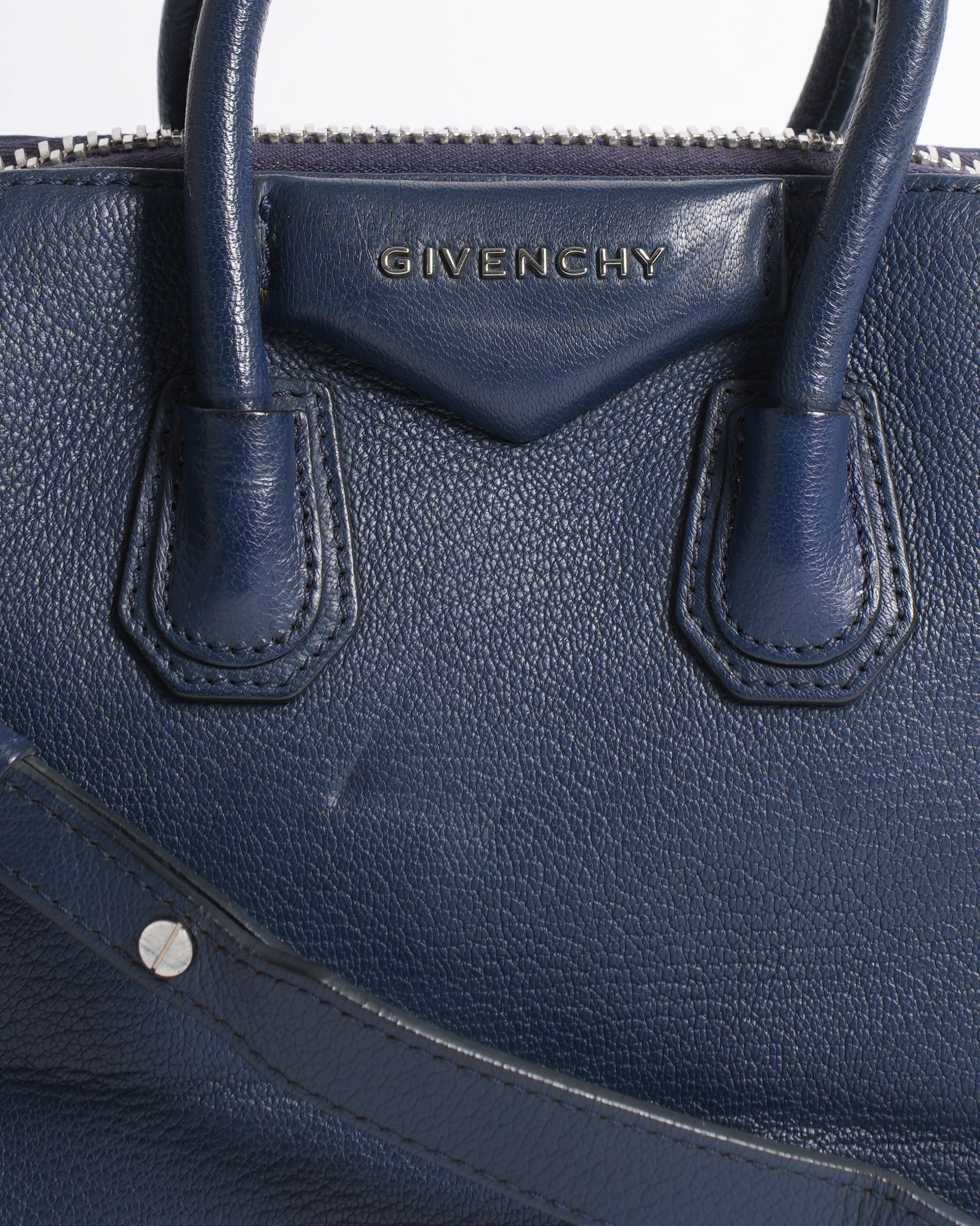 Givenchy Women's Mini Antigona tote Bag in Navy Blue